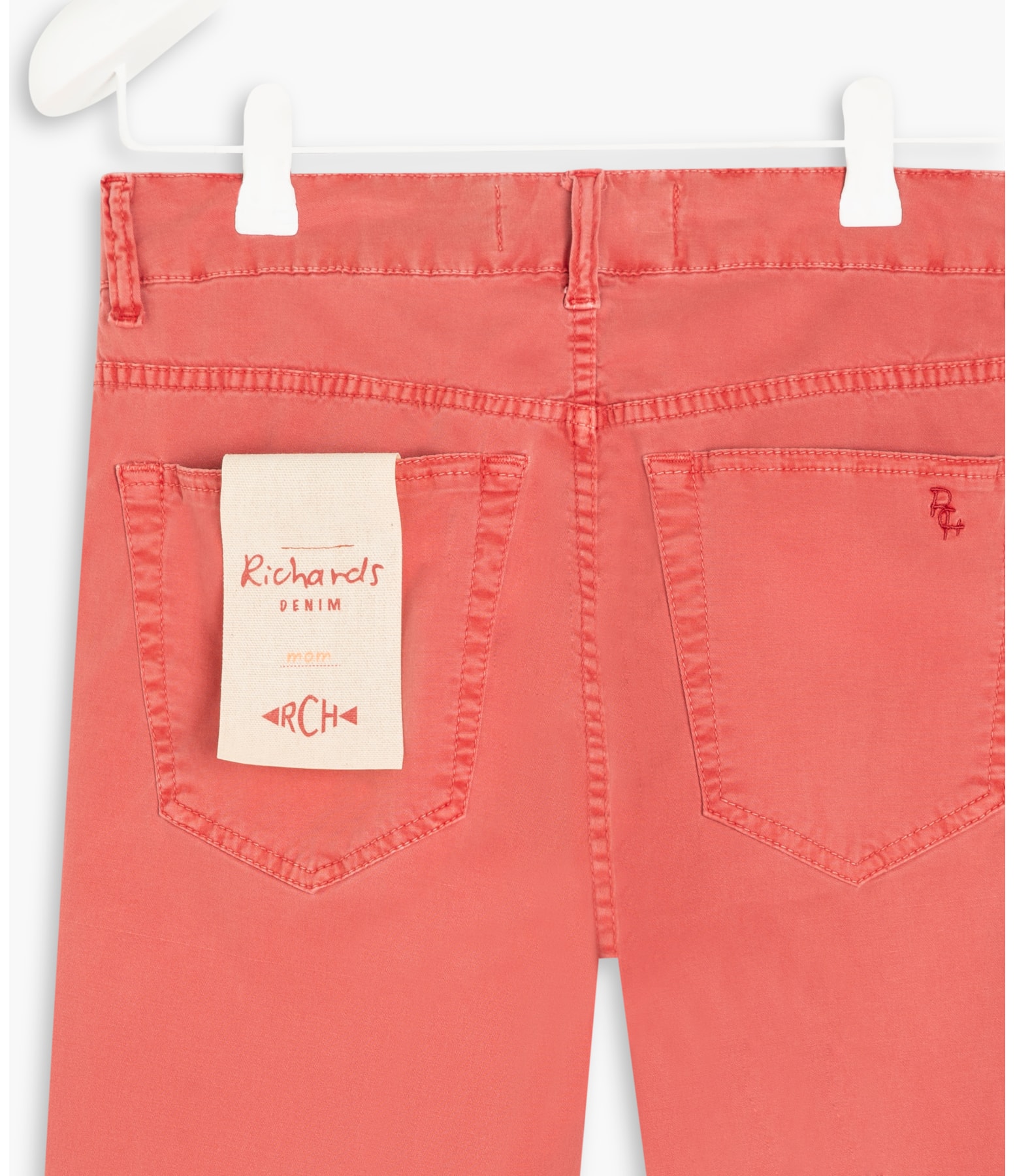 Calça Five Pockets Mom Color Canvas Cereja