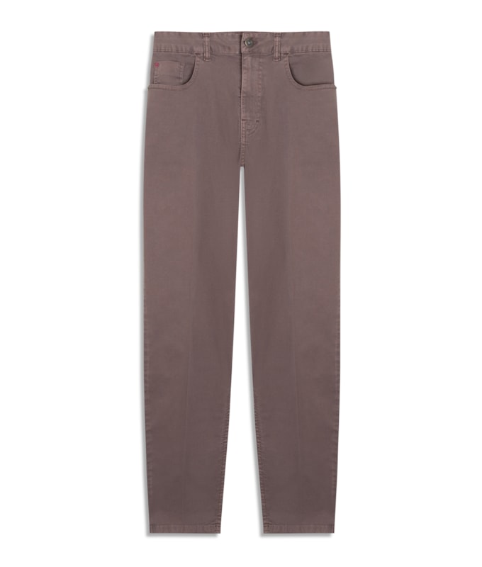 Calça Five Pockets Mom Color Twill Power Purple Gray