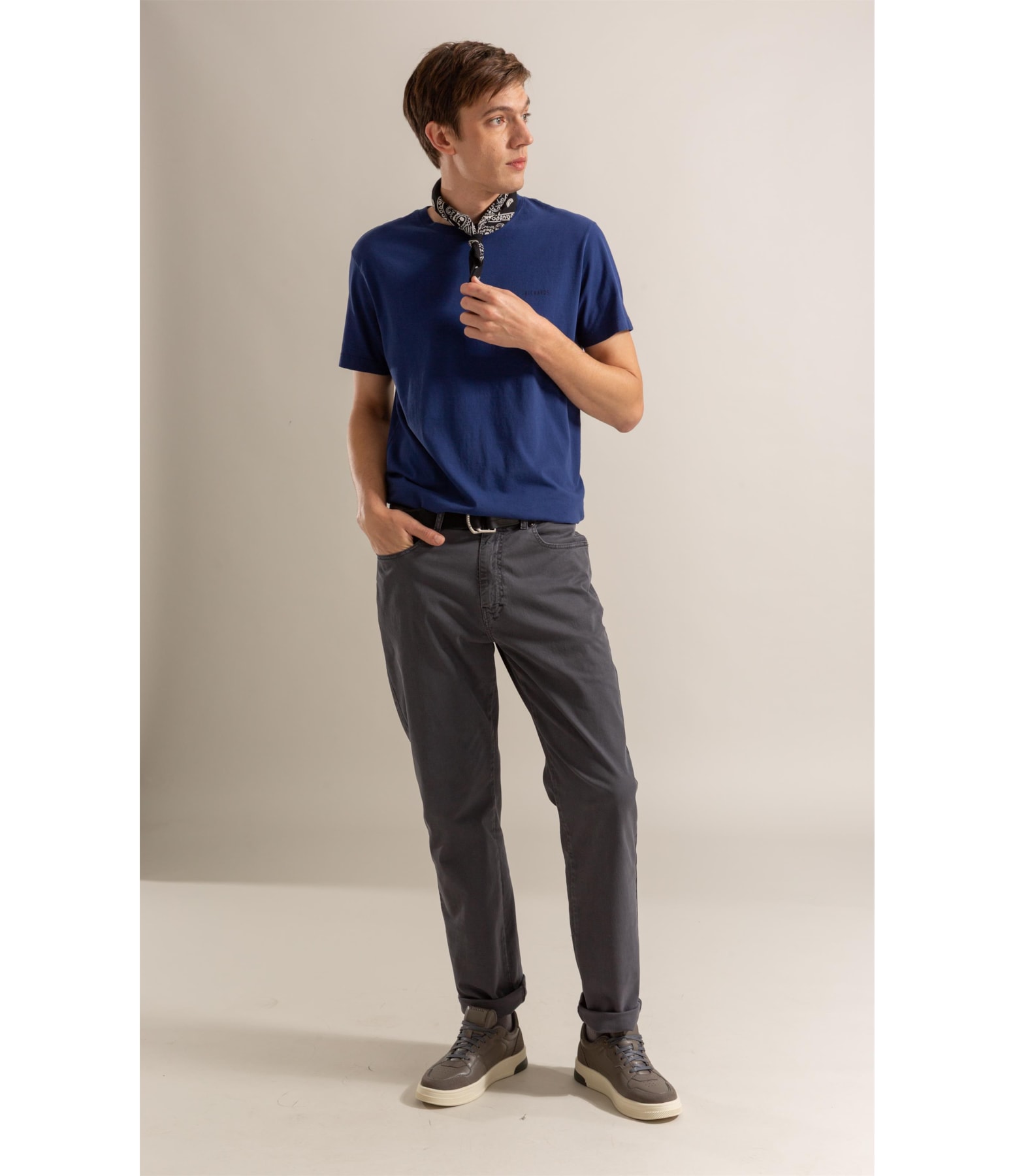 Calça Five Pockets Rain Cinza Medio