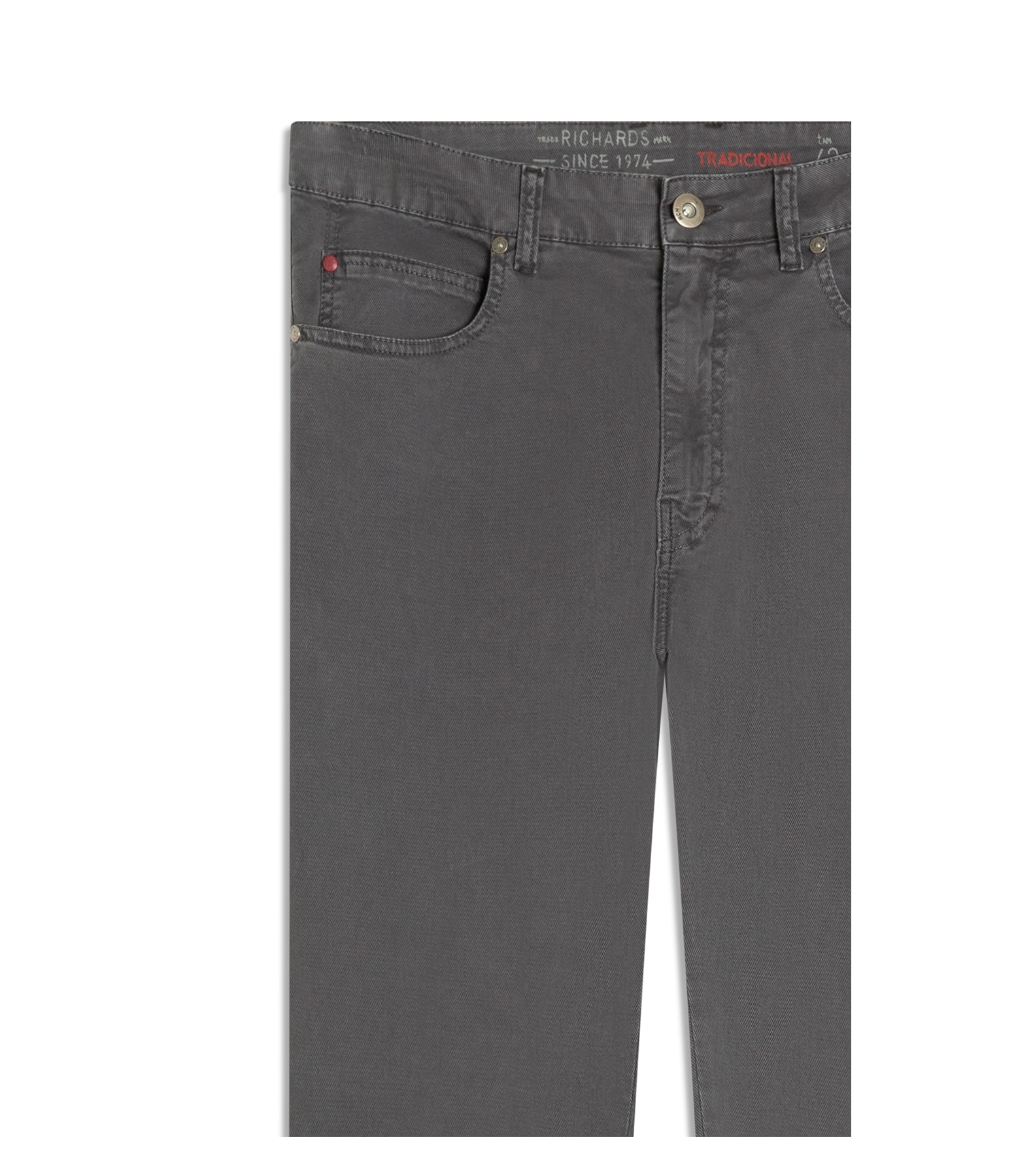 Calça Five Pockets Rain Cinza Medio
