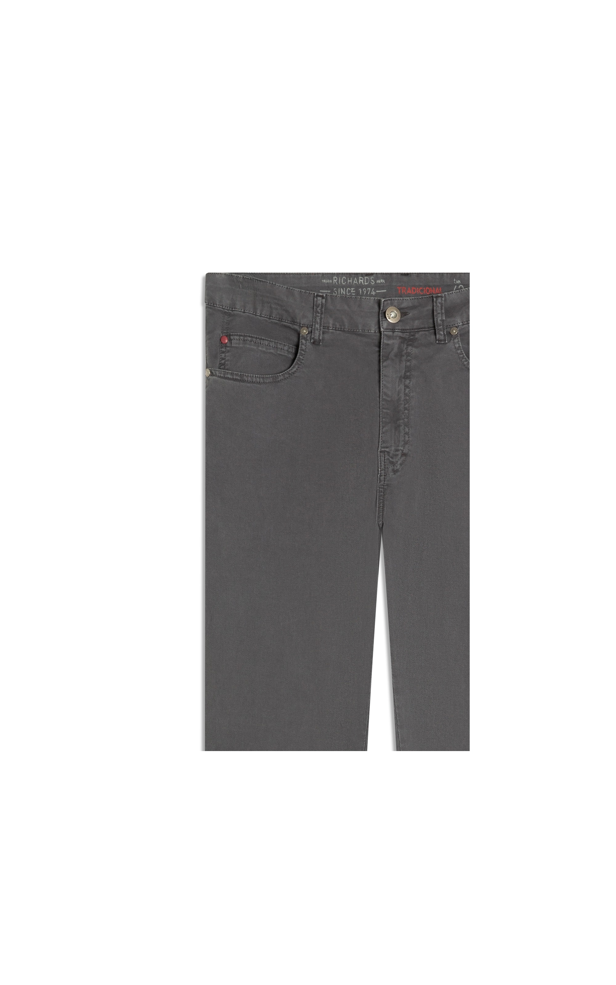Calça Five Pockets Rain Cinza Medio