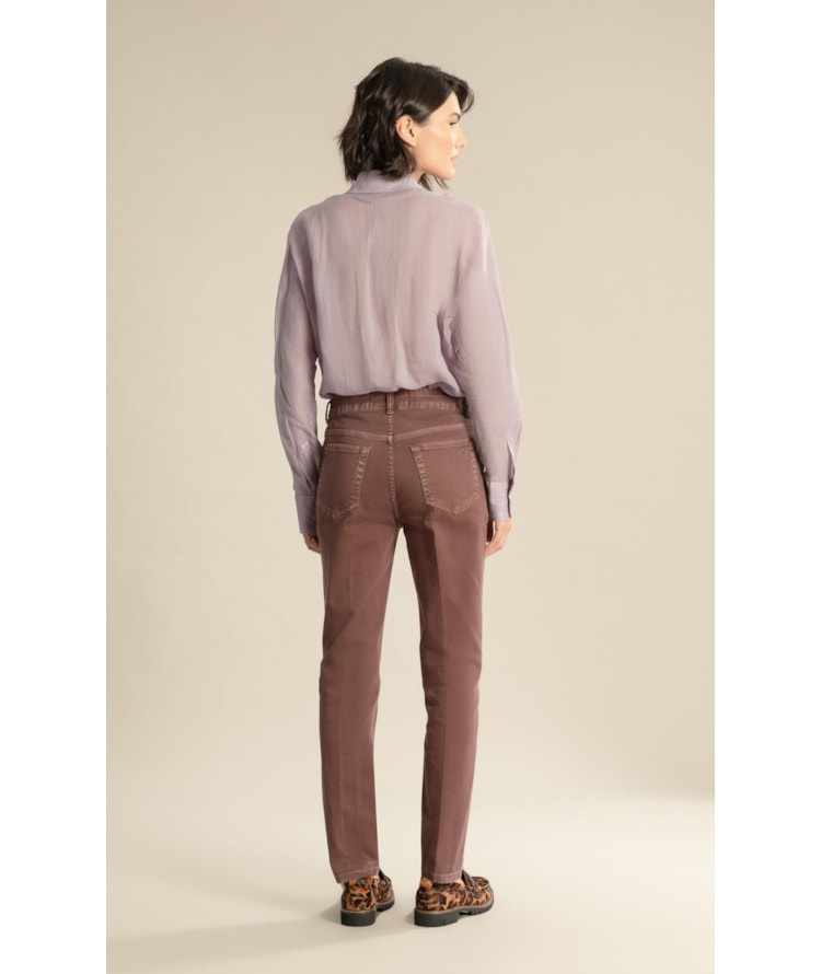 Calça Five Pockets Slim Vintage Denim Chocolate