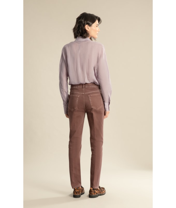 Calça Five Pockets Slim Vintage Denim Chocolate