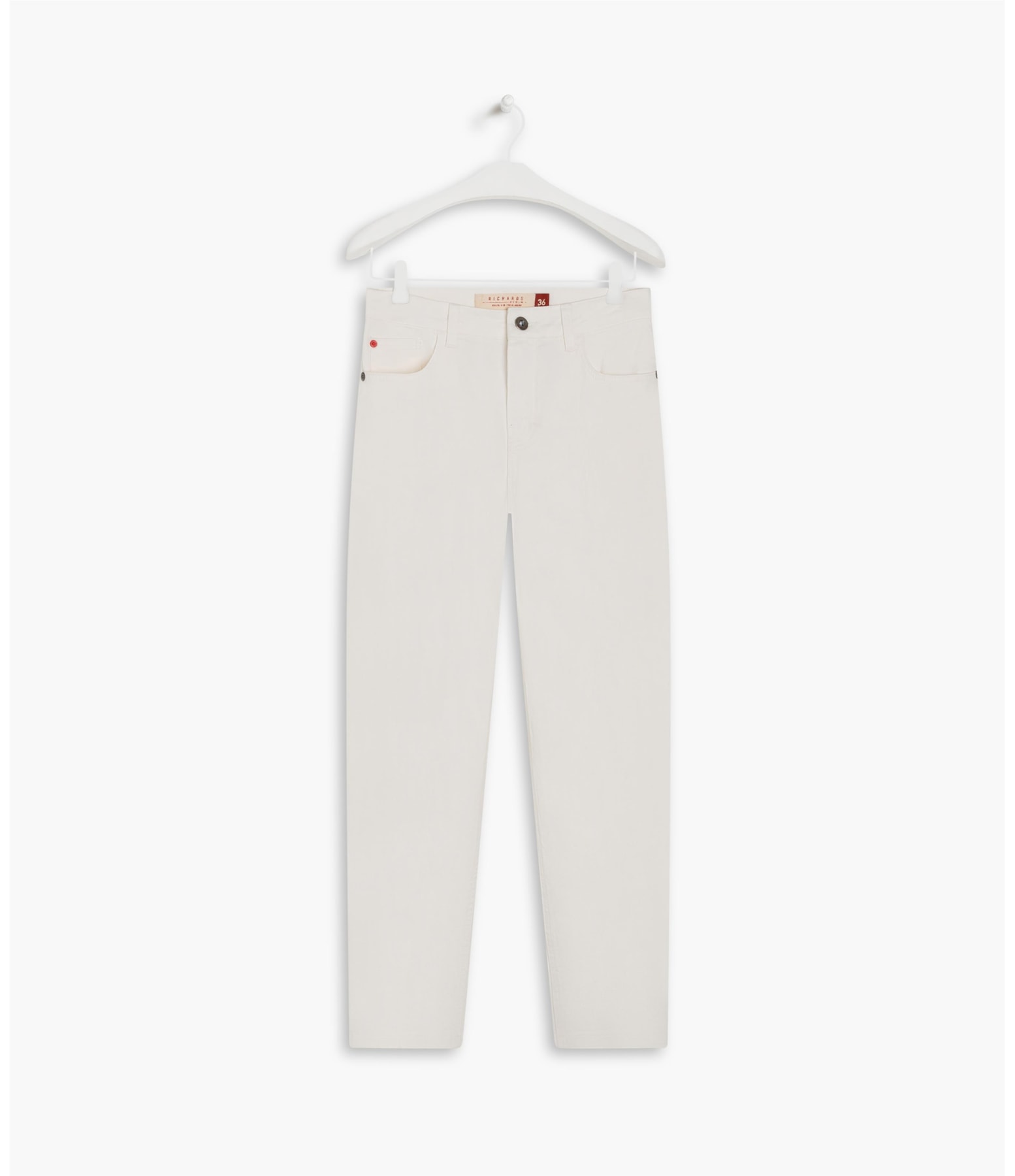 Calça Five Pockets Slim Vintage Denim Off White