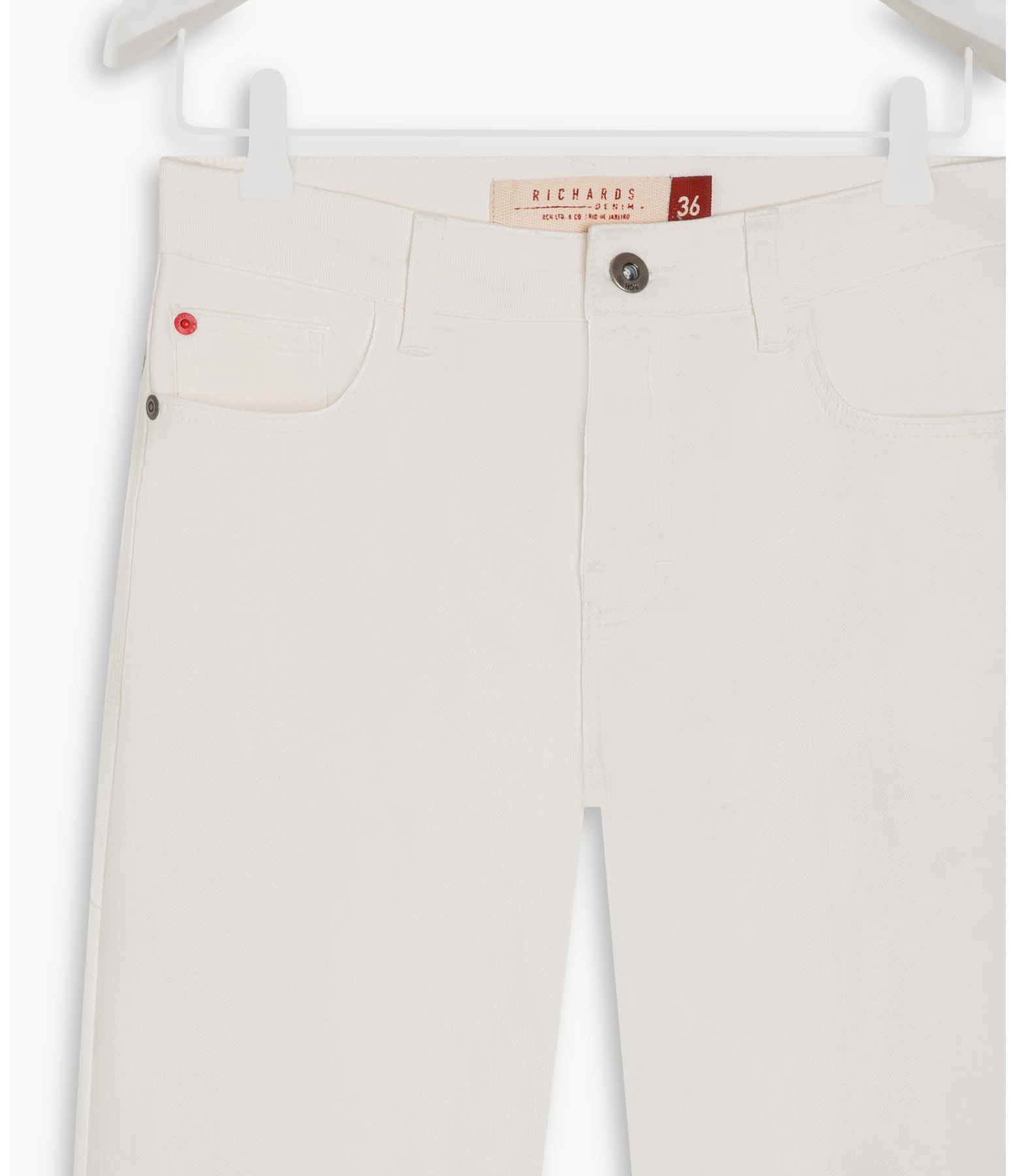 Calça Five Pockets Slim Vintage Denim Off White
