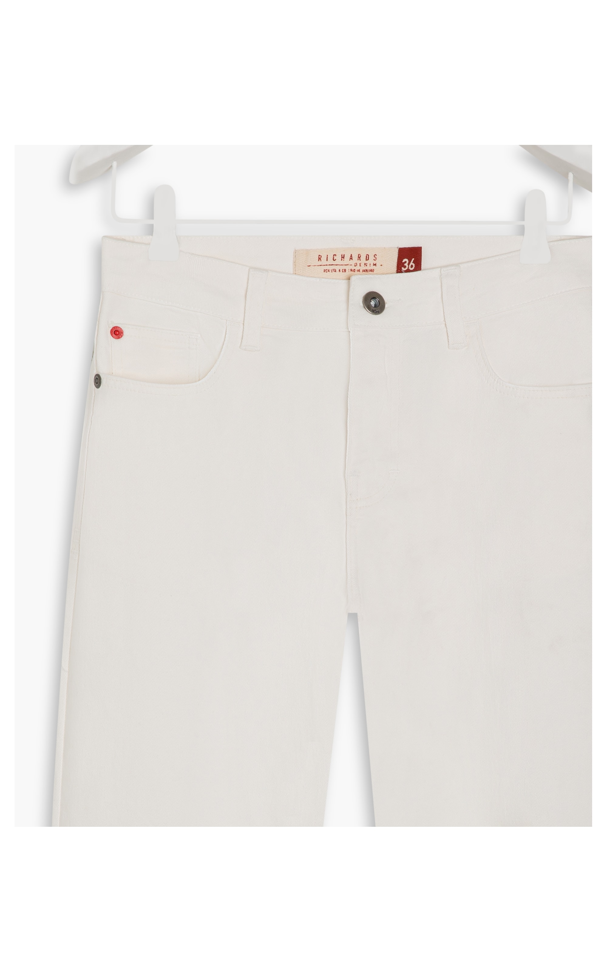Calça Five Pockets Slim Vintage Denim Off White