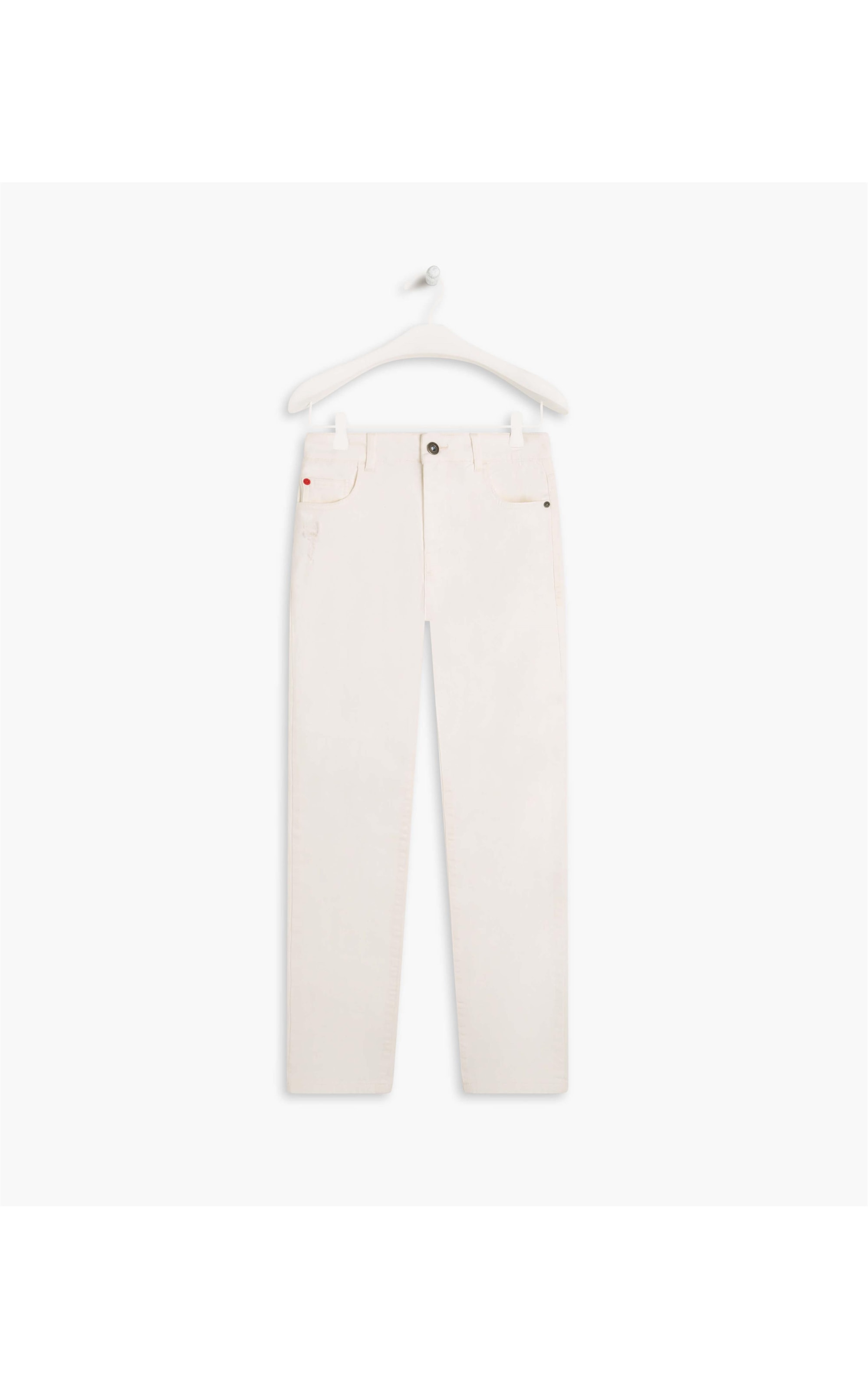 Calça Five Pockets Slim Vintage Denim Off White