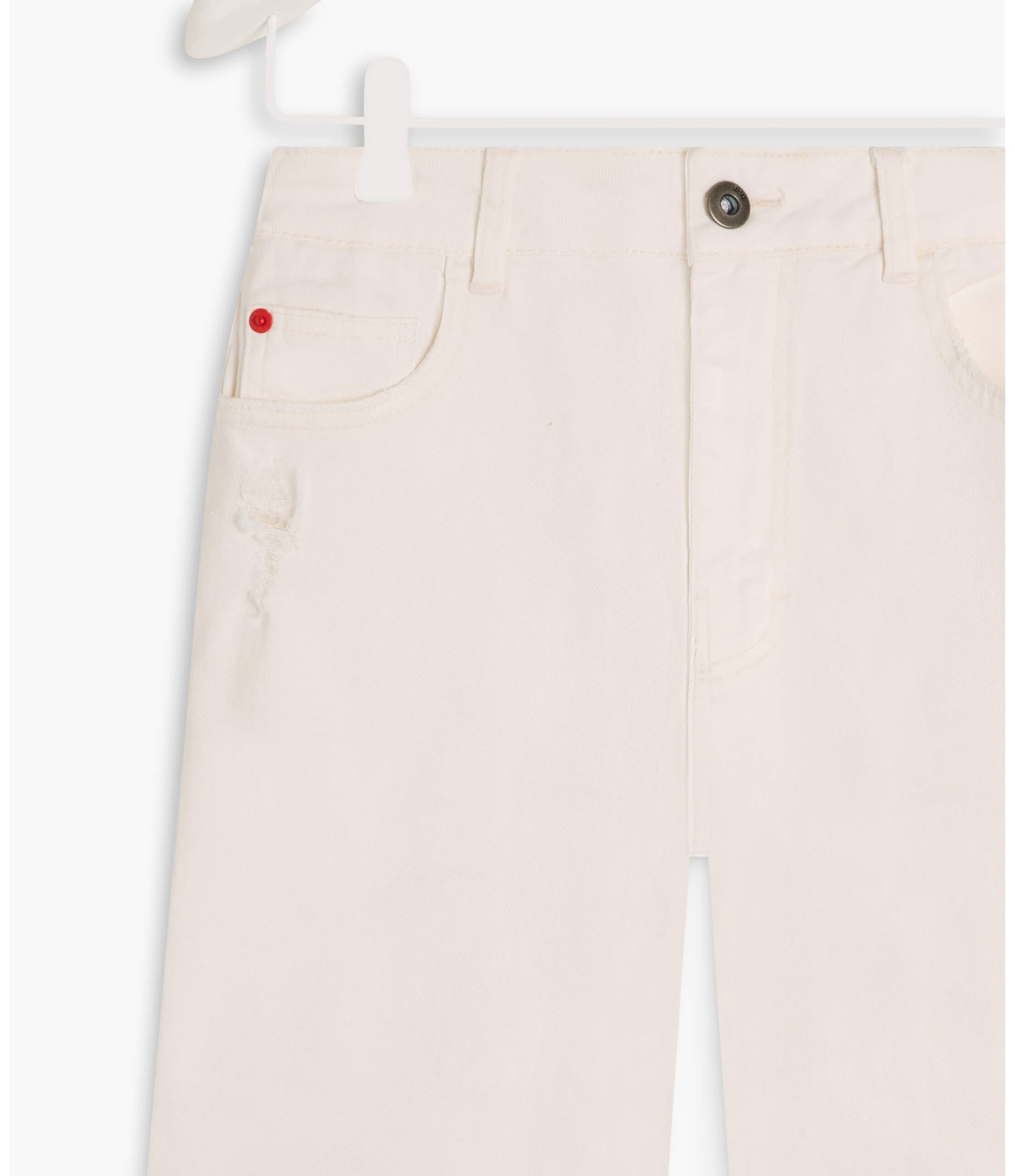 Calça Five Pockets Slim Vintage Denim Off White