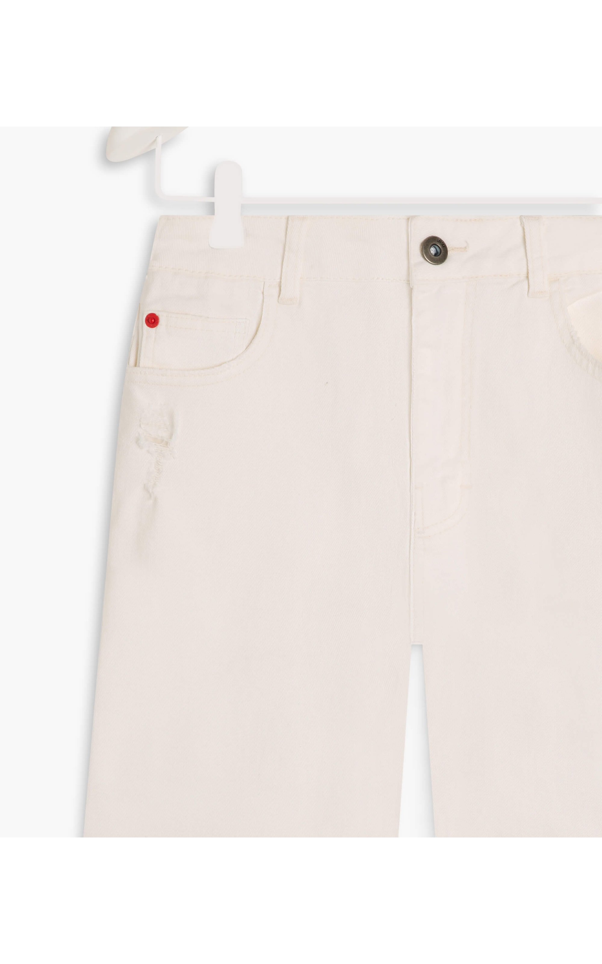 Calça Five Pockets Slim Vintage Denim Off White