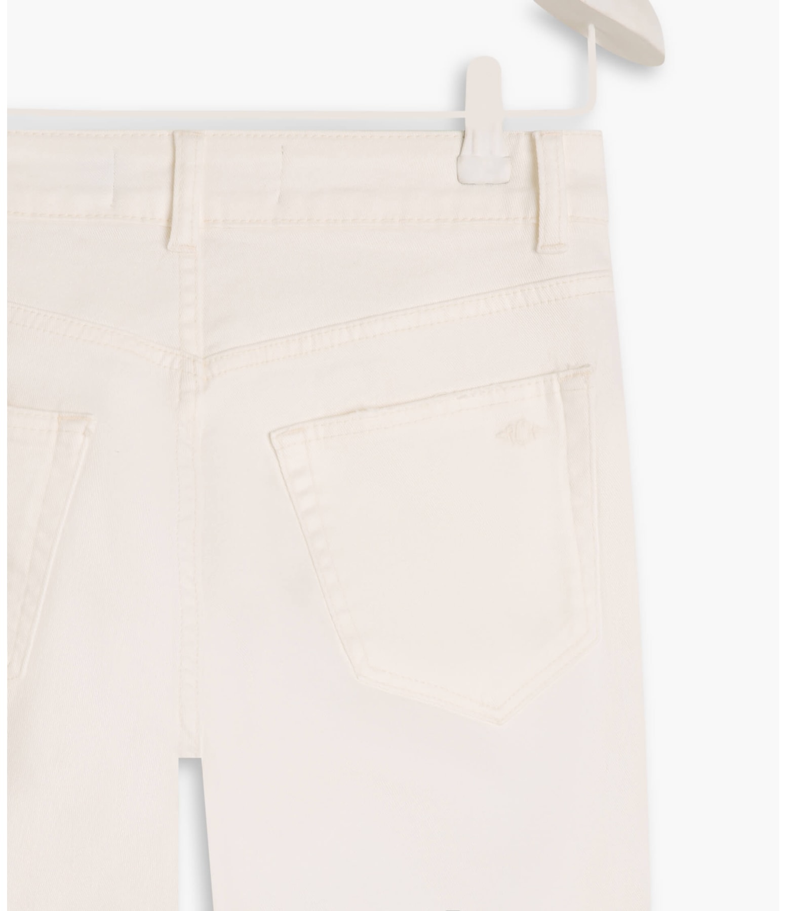 Calça Five Pockets Slim Vintage Denim Off White
