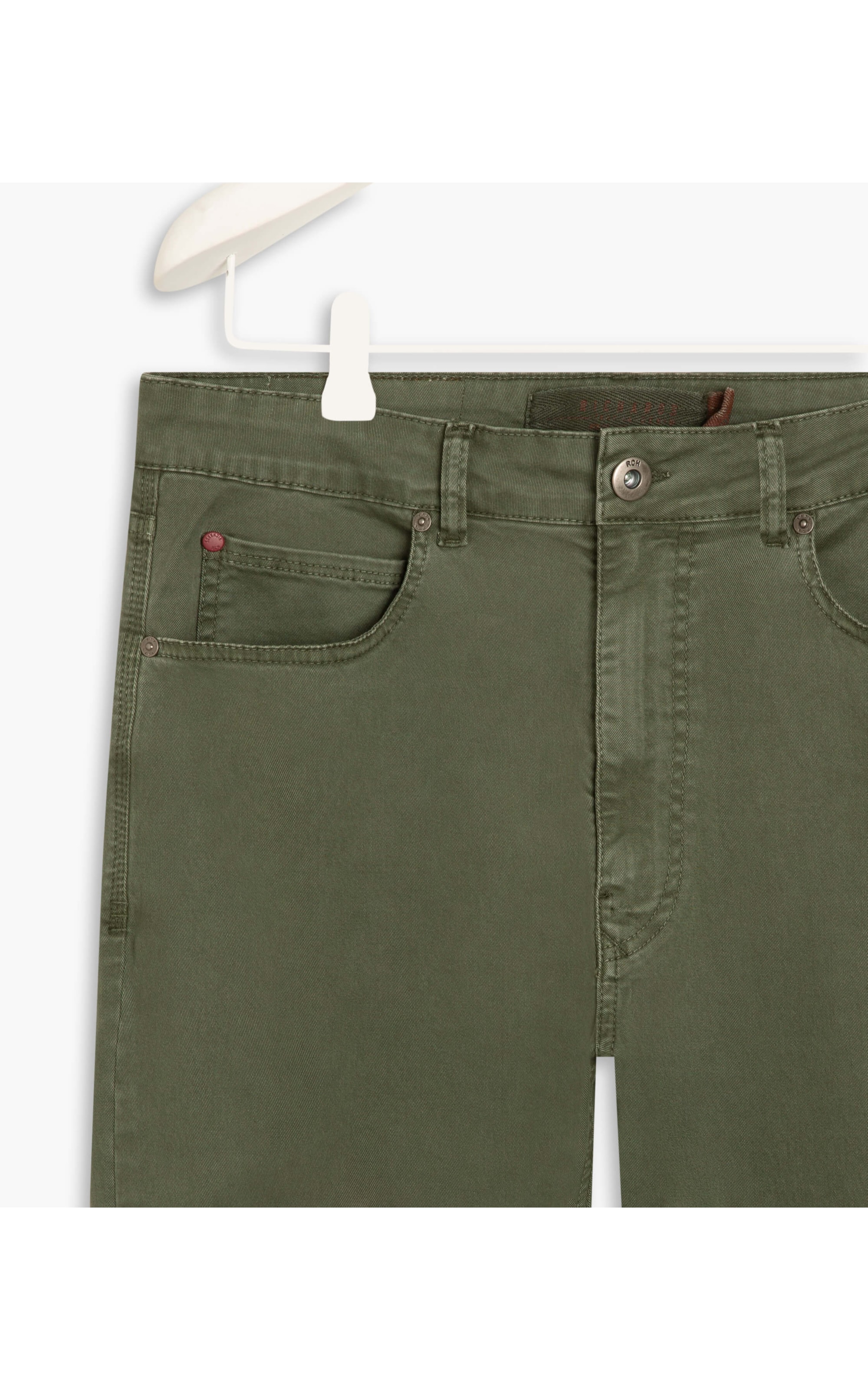  Calça Five Pockets Suede Twill Verde Army