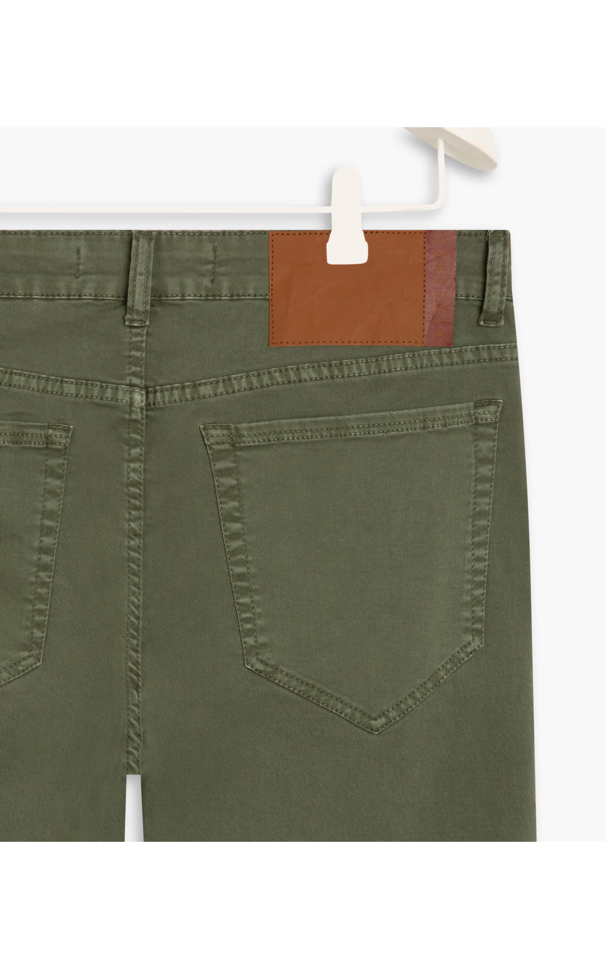  Calça Five Pockets Suede Twill Verde Army