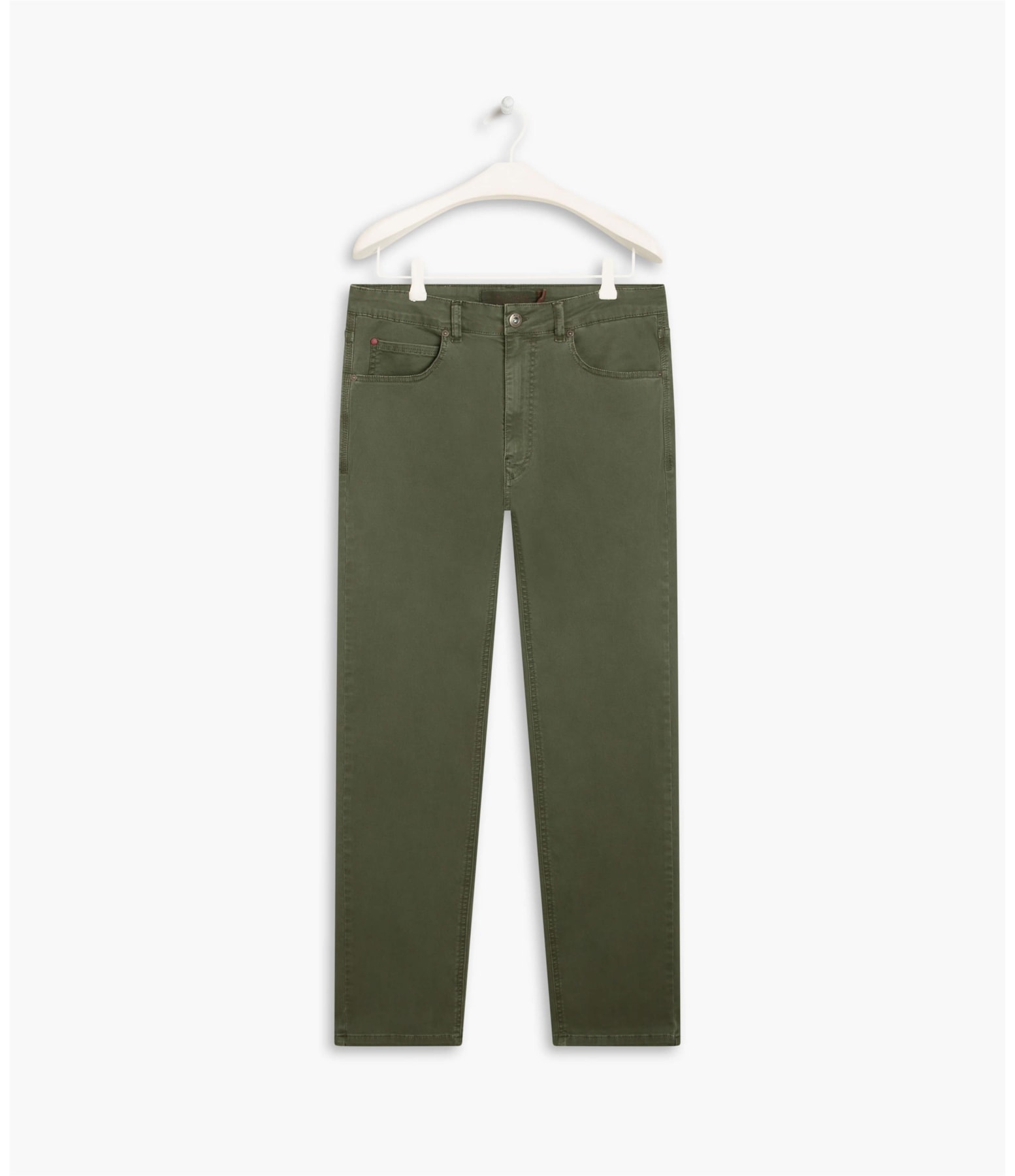  Calça Five Pockets Suede Twill Verde Army