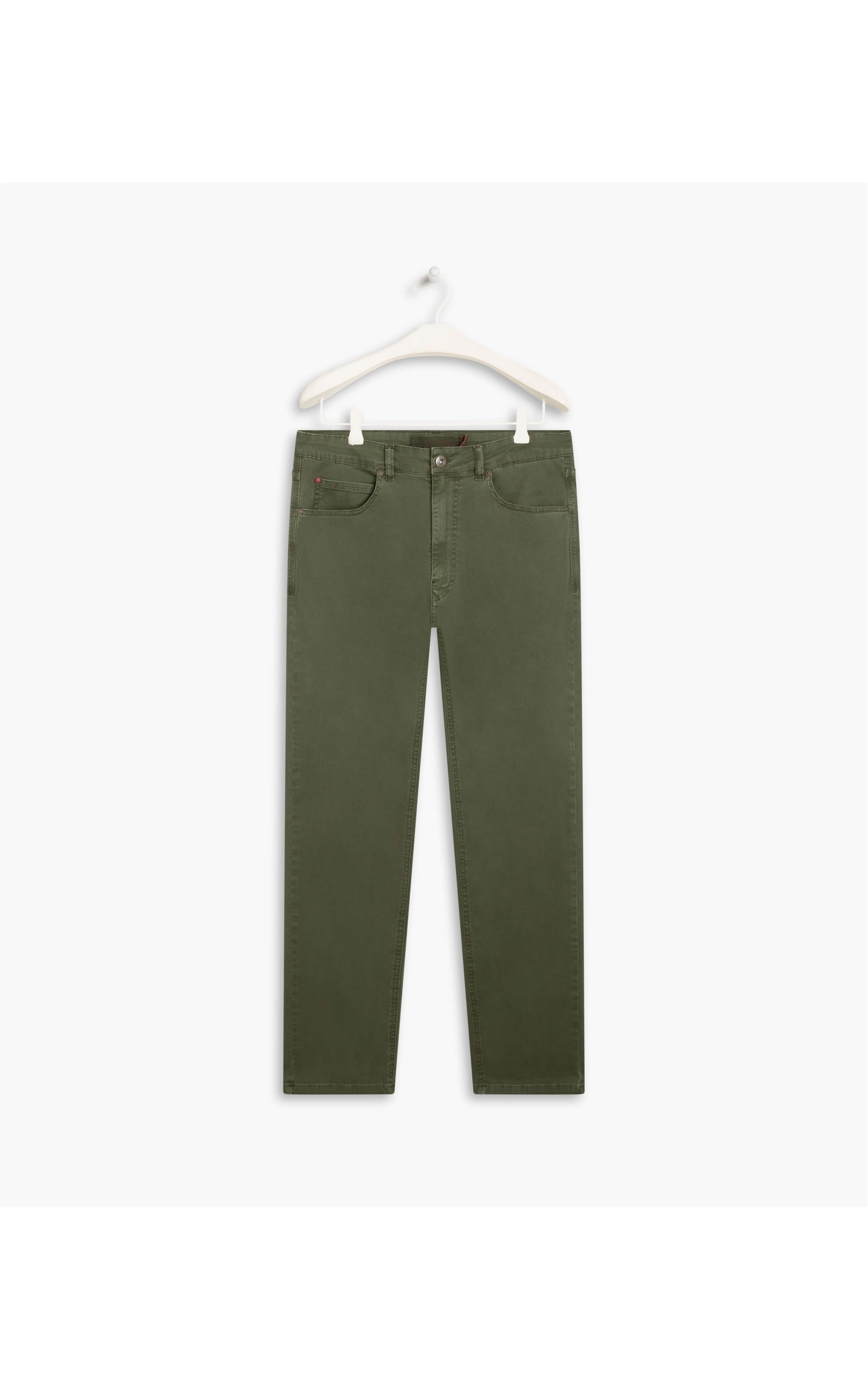  Calça Five Pockets Suede Twill Verde Army