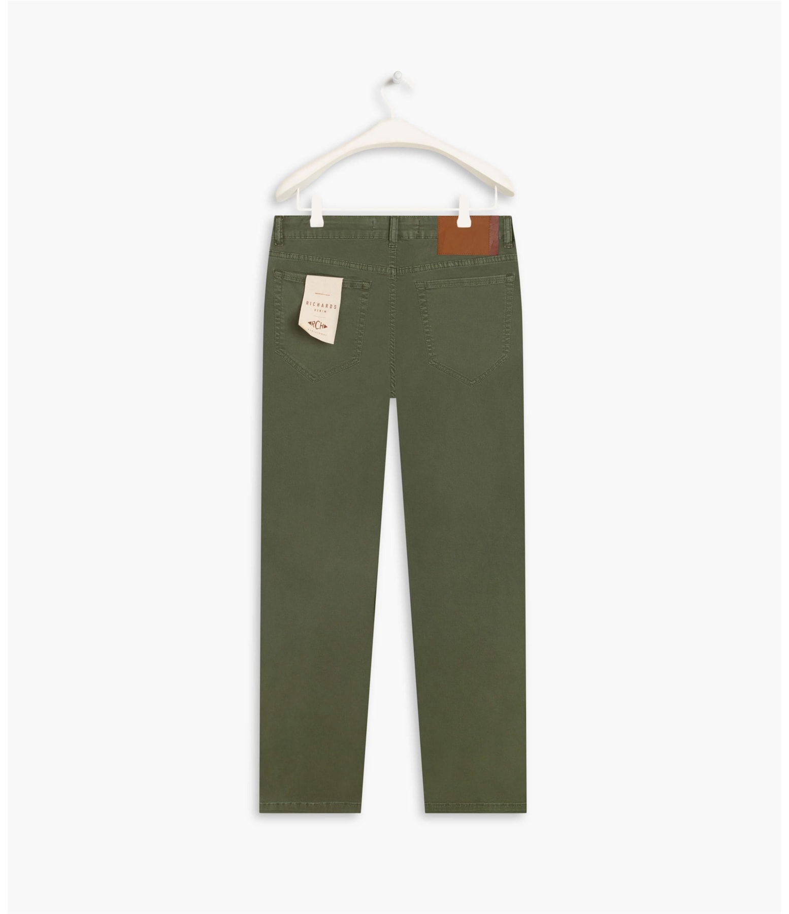  Calça Five Pockets Suede Twill Verde Army