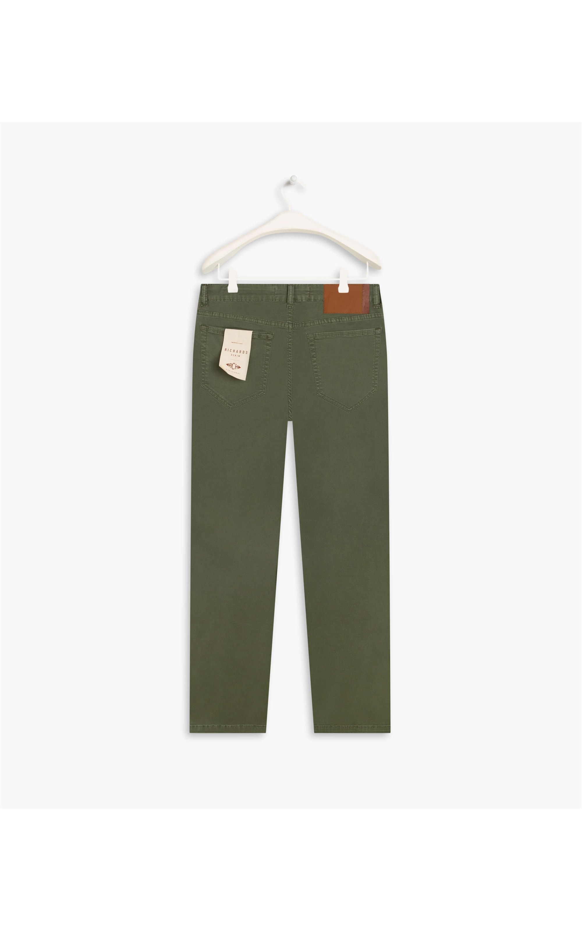  Calça Five Pockets Suede Twill Verde Army