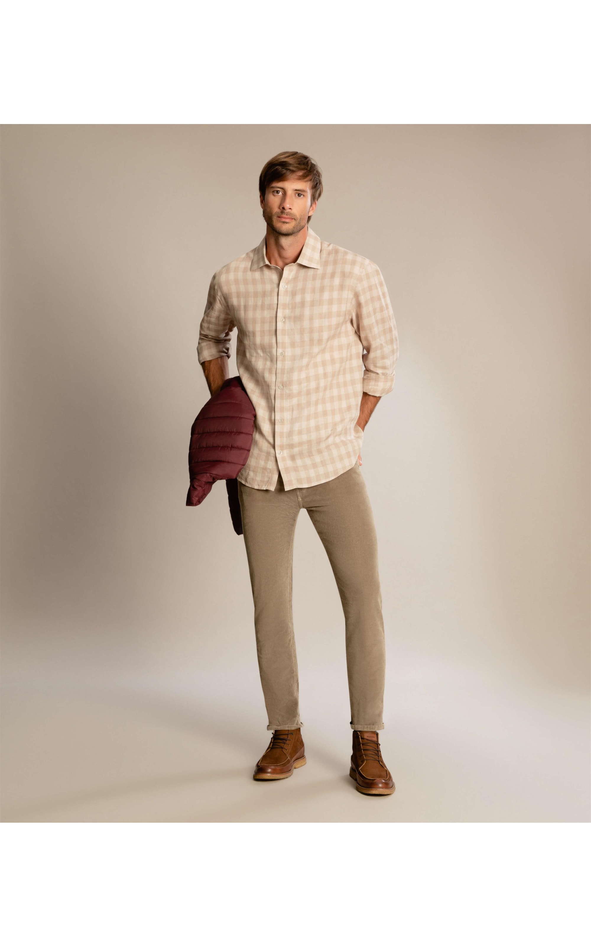 Calça Five Pockets Veludo Span Havana