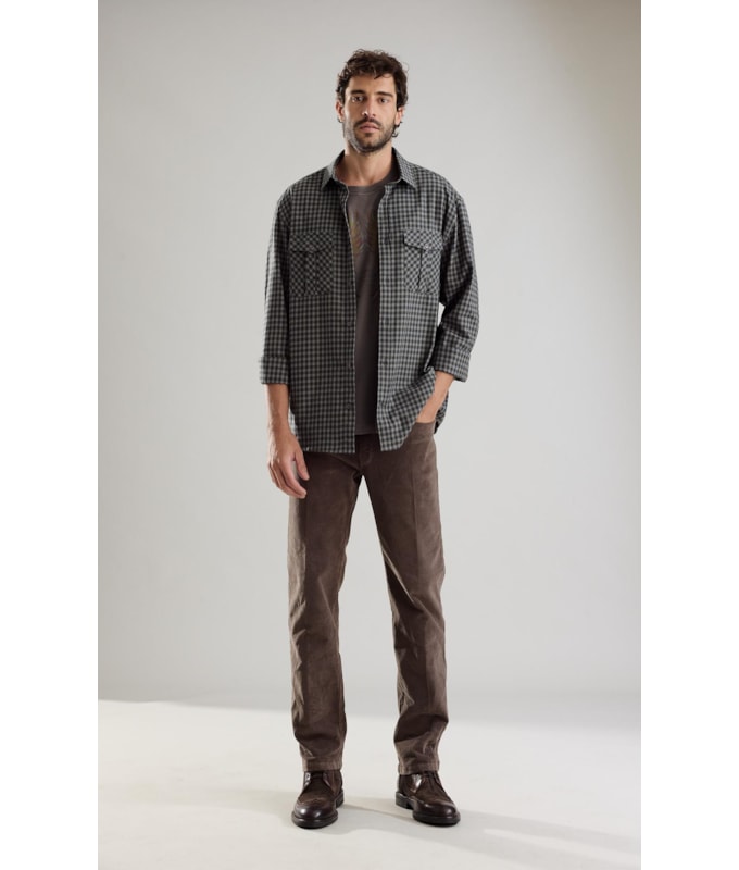 Calça Five Pockets Veludo Tabaco