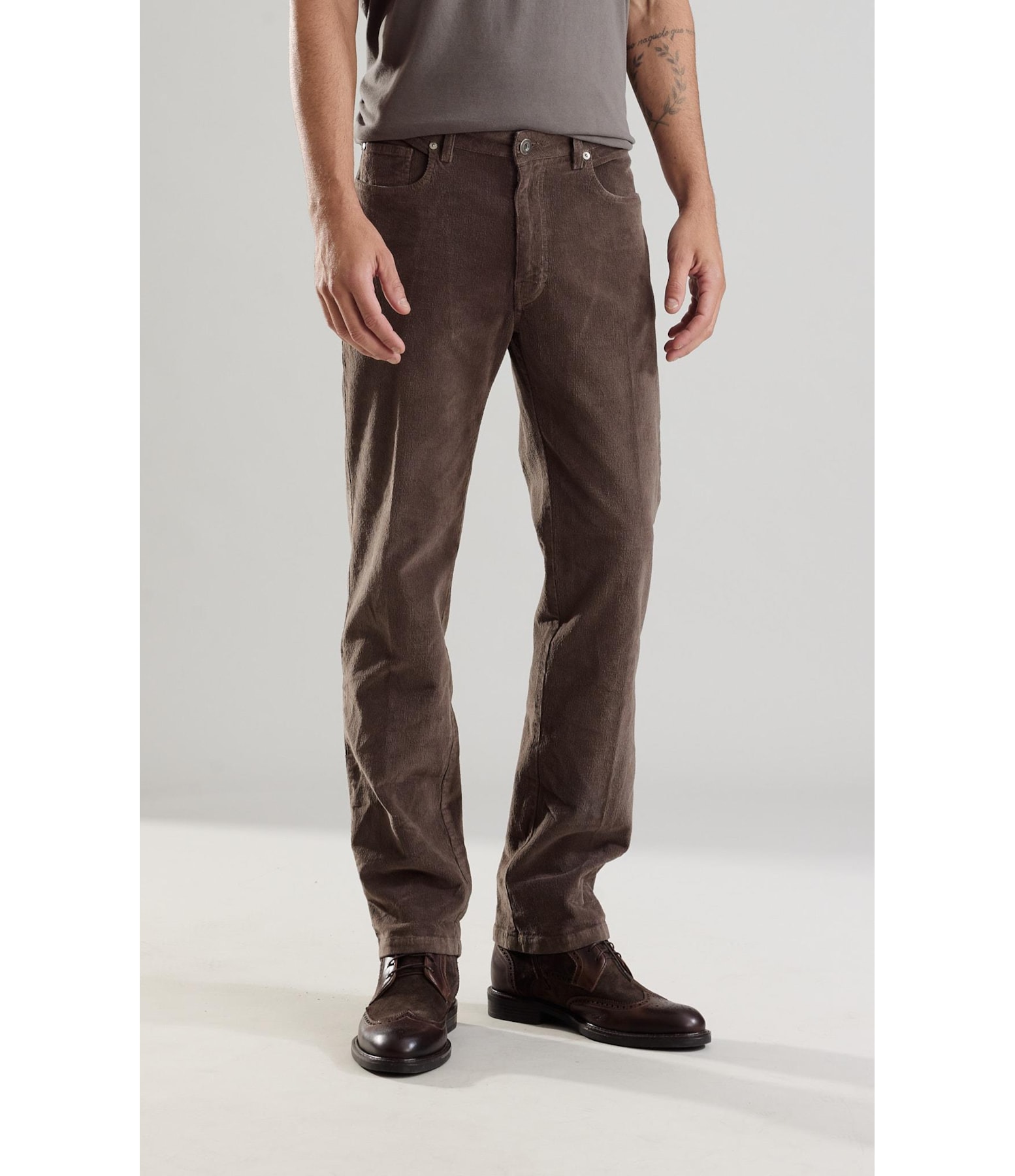 Calça Five Pockets Veludo Tabaco