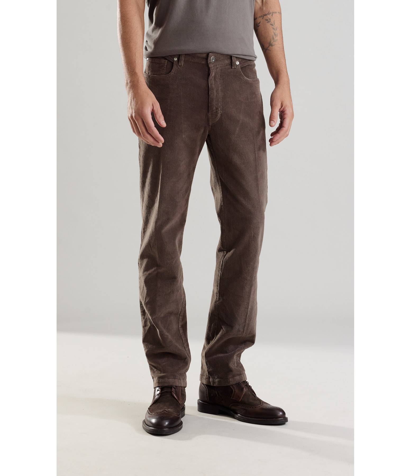 Calça Five Pockets Veludo Tabaco