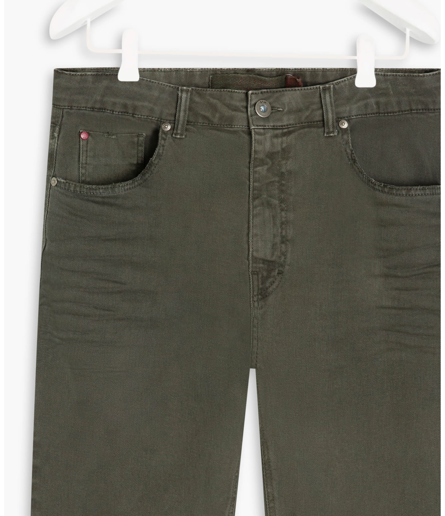 Calça Five Pockets Vintage Denin Verde Escuro