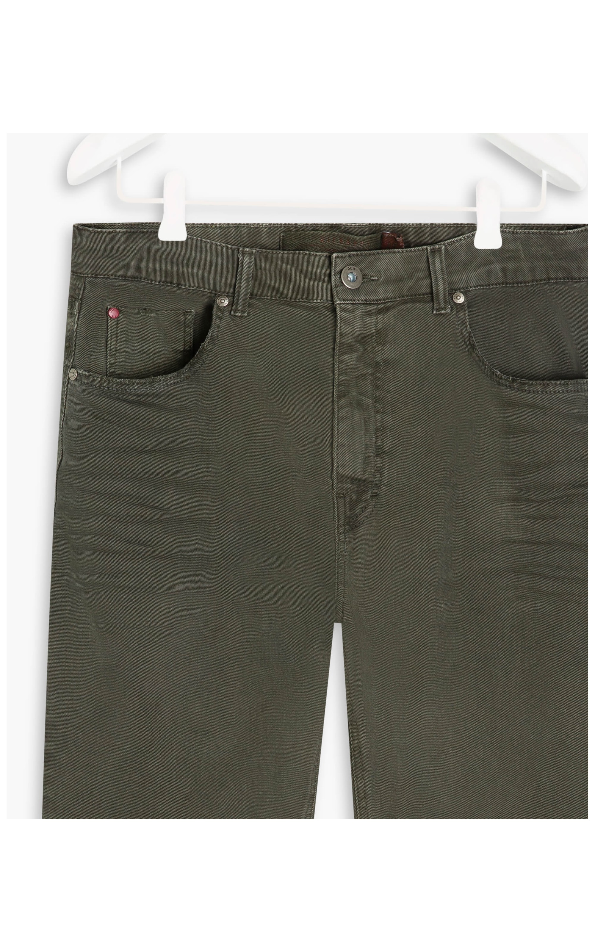 Calça Five Pockets Vintage Denin Verde Escuro