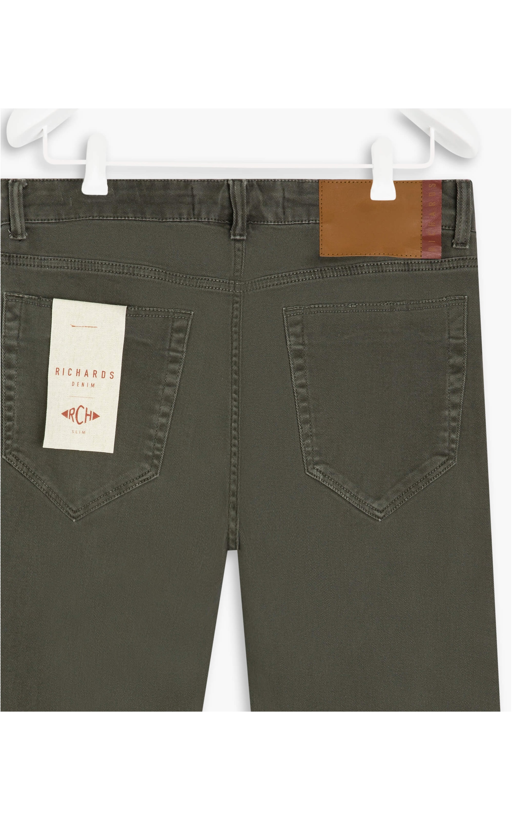 Calça Five Pockets Vintage Denin Verde Escuro