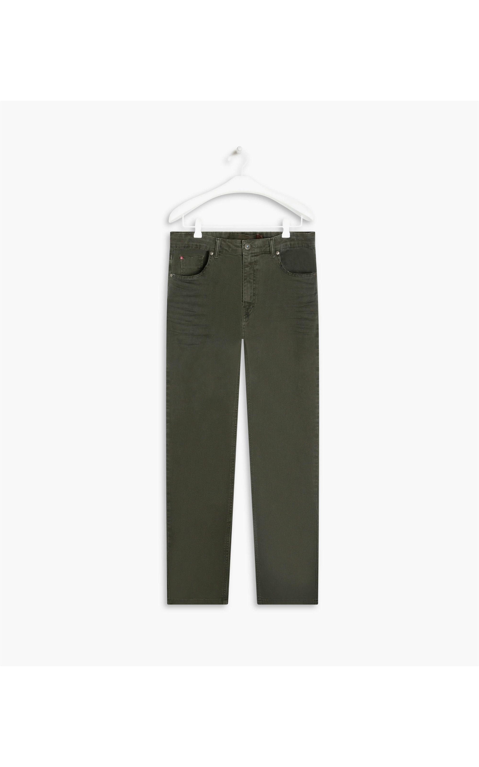 Calça Five Pockets Vintage Denin Verde Escuro