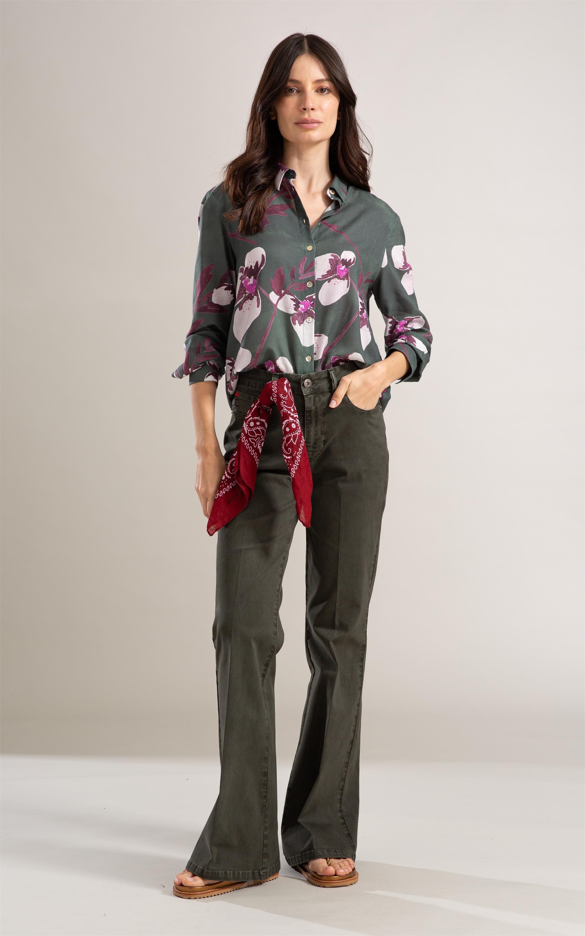 Calça Five Pockets Vmp Flare Floresta