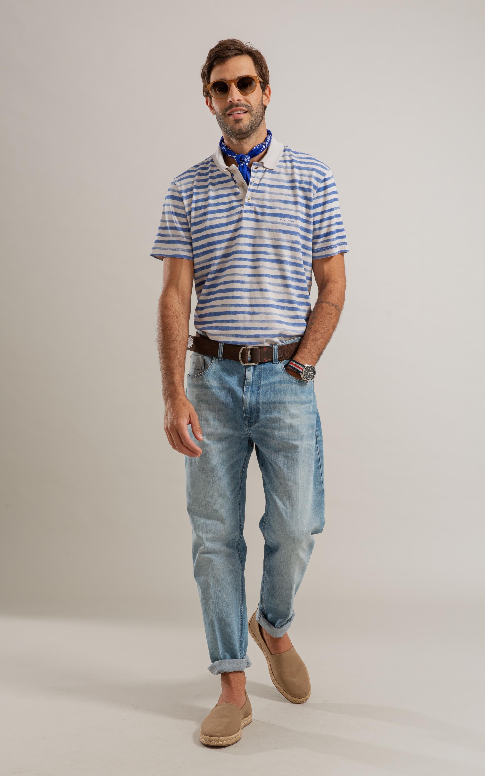 Calça Heaven Blue Elastic Tradicional Caio Rchl226-Lav.Claro