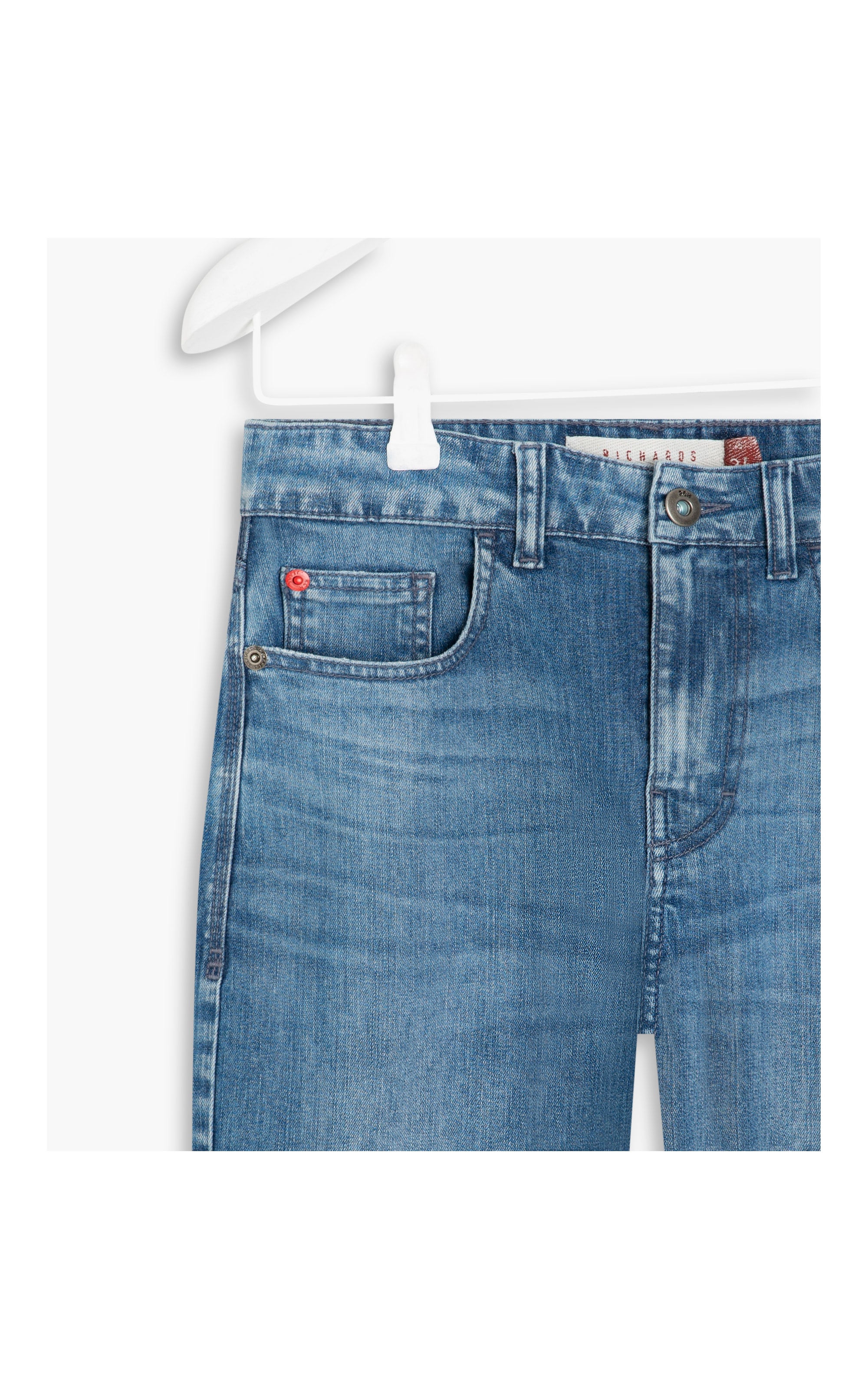 Calça Heaven Blue Reta Bella Lav.Medio Destroyer+lixa