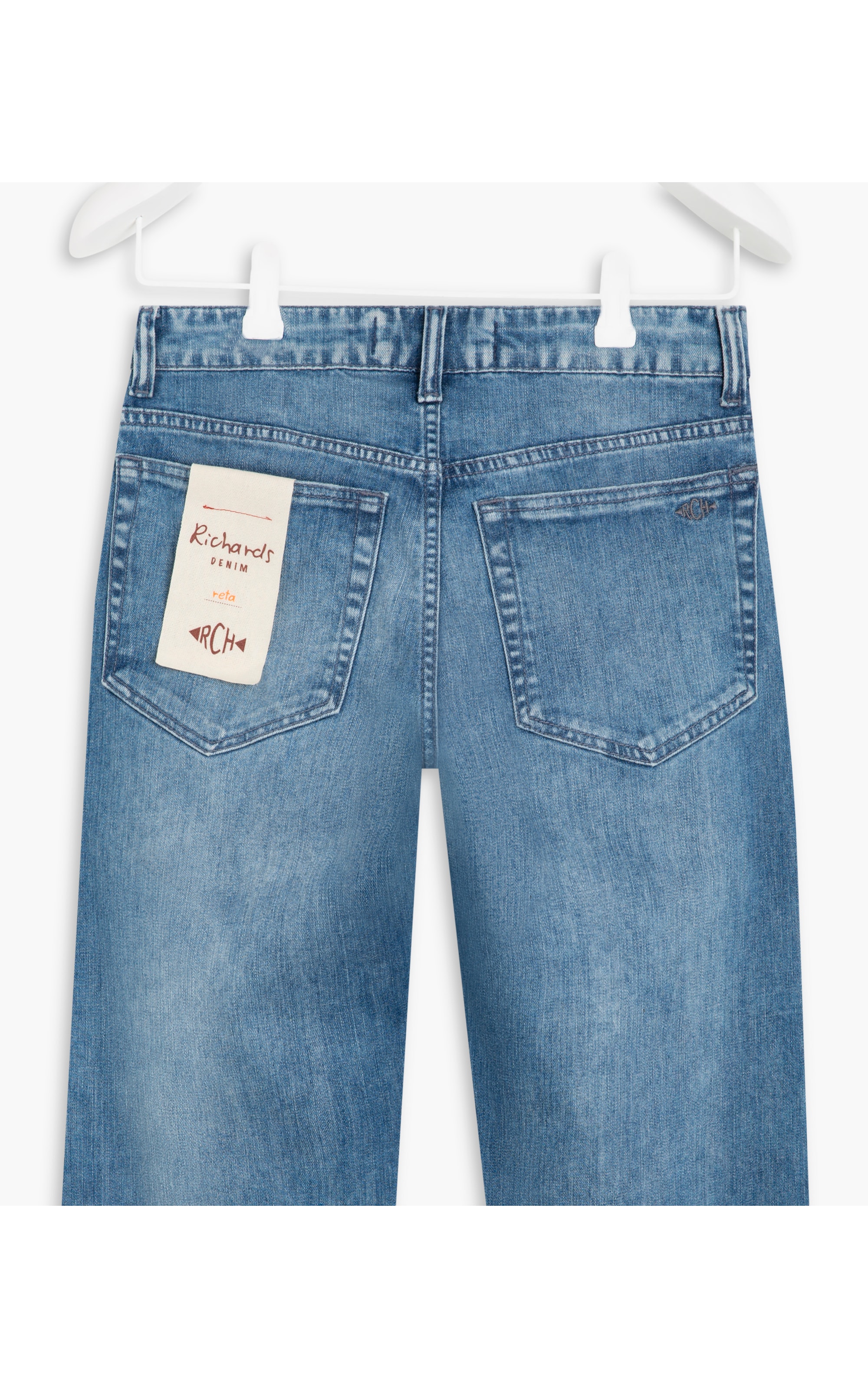 Calça Heaven Blue Reta Bella Lav.Medio Destroyer+lixa