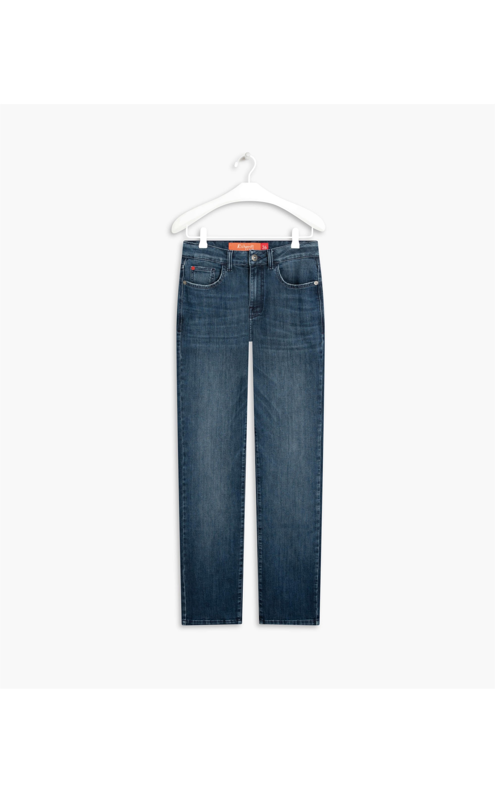Calça Hi Comf Dark Indigo Reta Ivana Rchl225-Lav.Medio