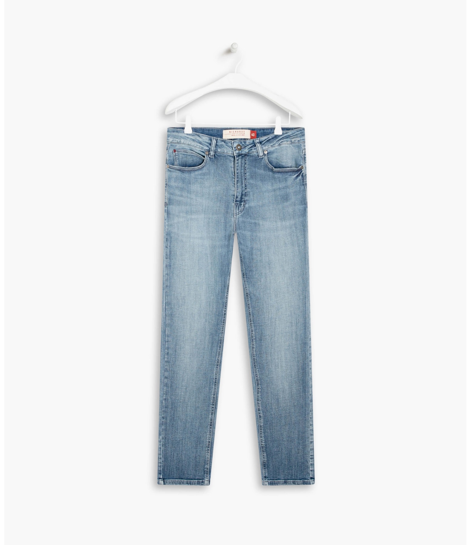 Calça Hi. Comf. Stretch Custom Fit Mathe Lav.Claro C/ Lang+rebolo