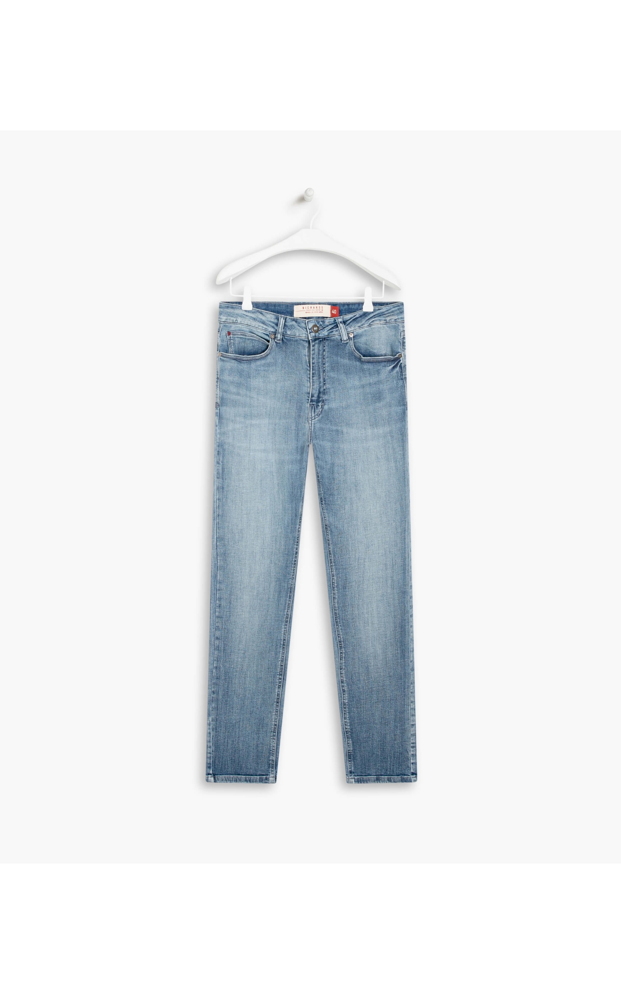 Calça Hi. Comf. Stretch Custom Fit Mathe Lav.Claro C/ Lang+rebolo