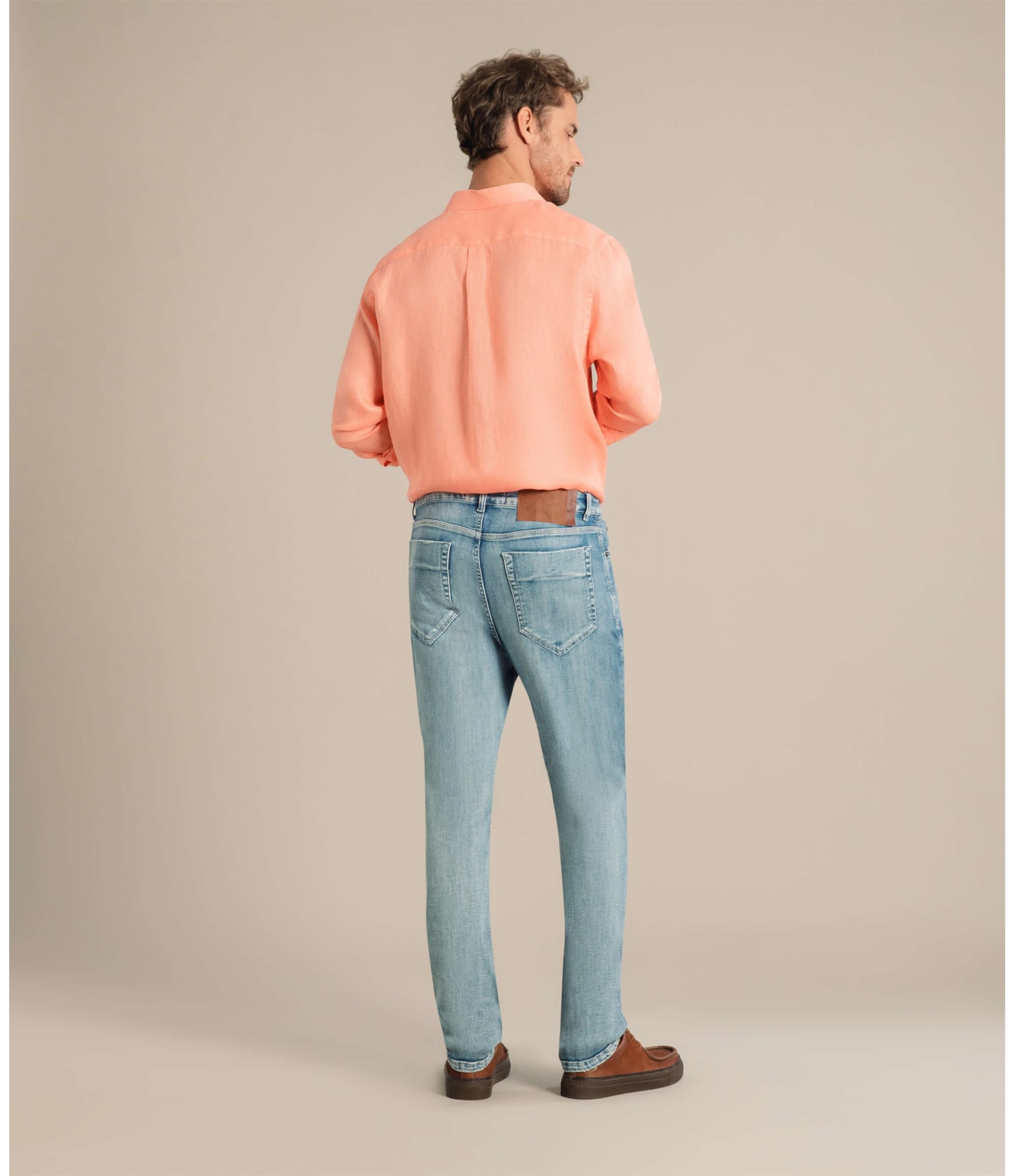 Calça Hi. Comf. Stretch Custom Fit Mathe Lav.Claro C/ Lang+rebolo