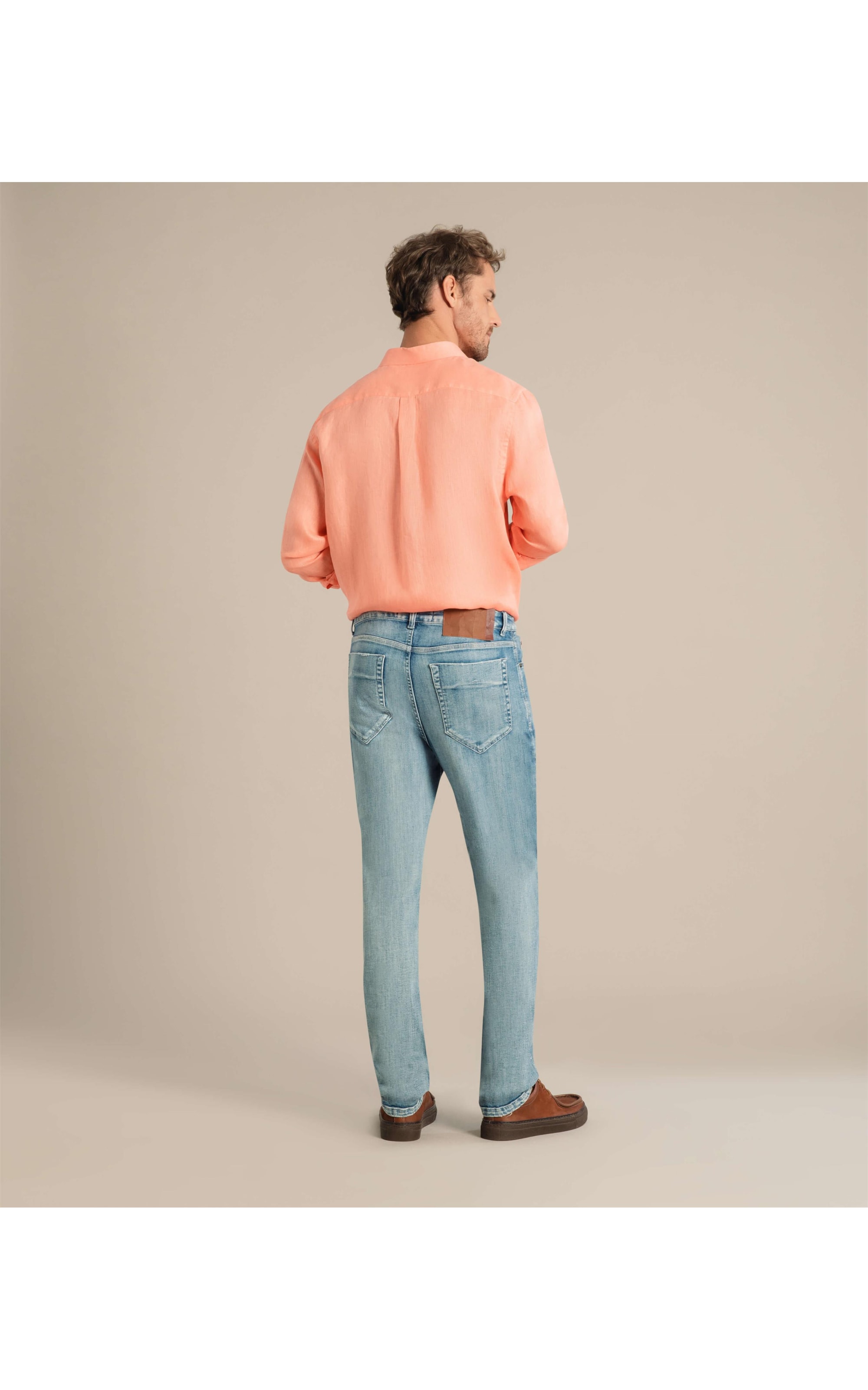 Calça Hi. Comf. Stretch Custom Fit Mathe Lav.Claro C/ Lang+rebolo