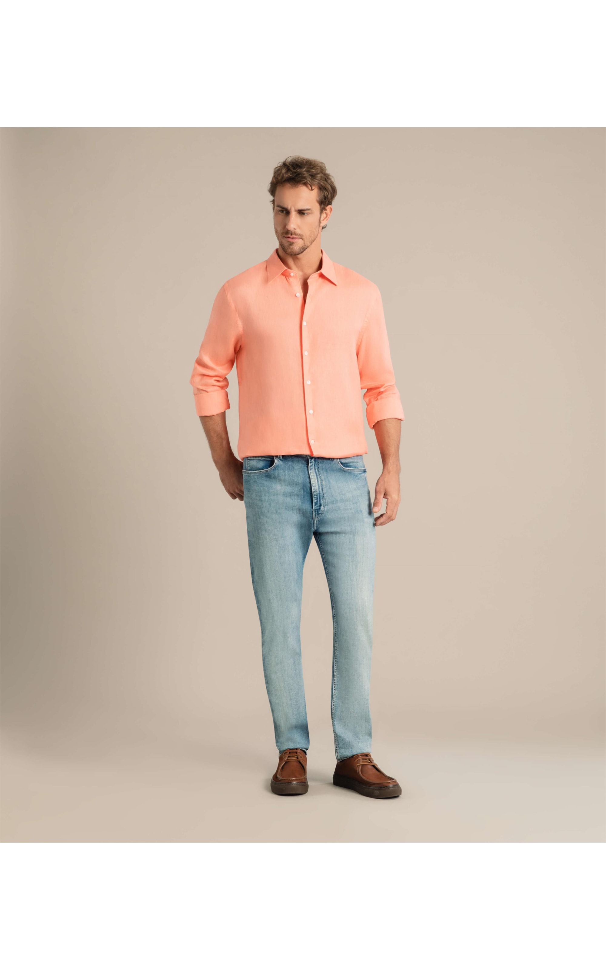 Calça Hi. Comf. Stretch Custom Fit Mathe Lav.Claro C/ Lang+rebolo