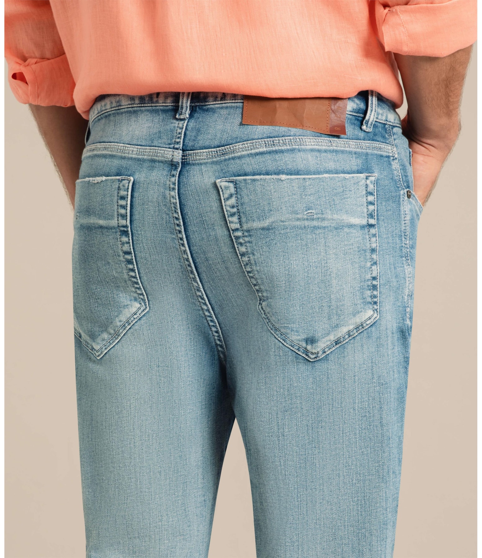 Calça Hi. Comf. Stretch Custom Fit Mathe Lav.Claro C/ Lang+rebolo