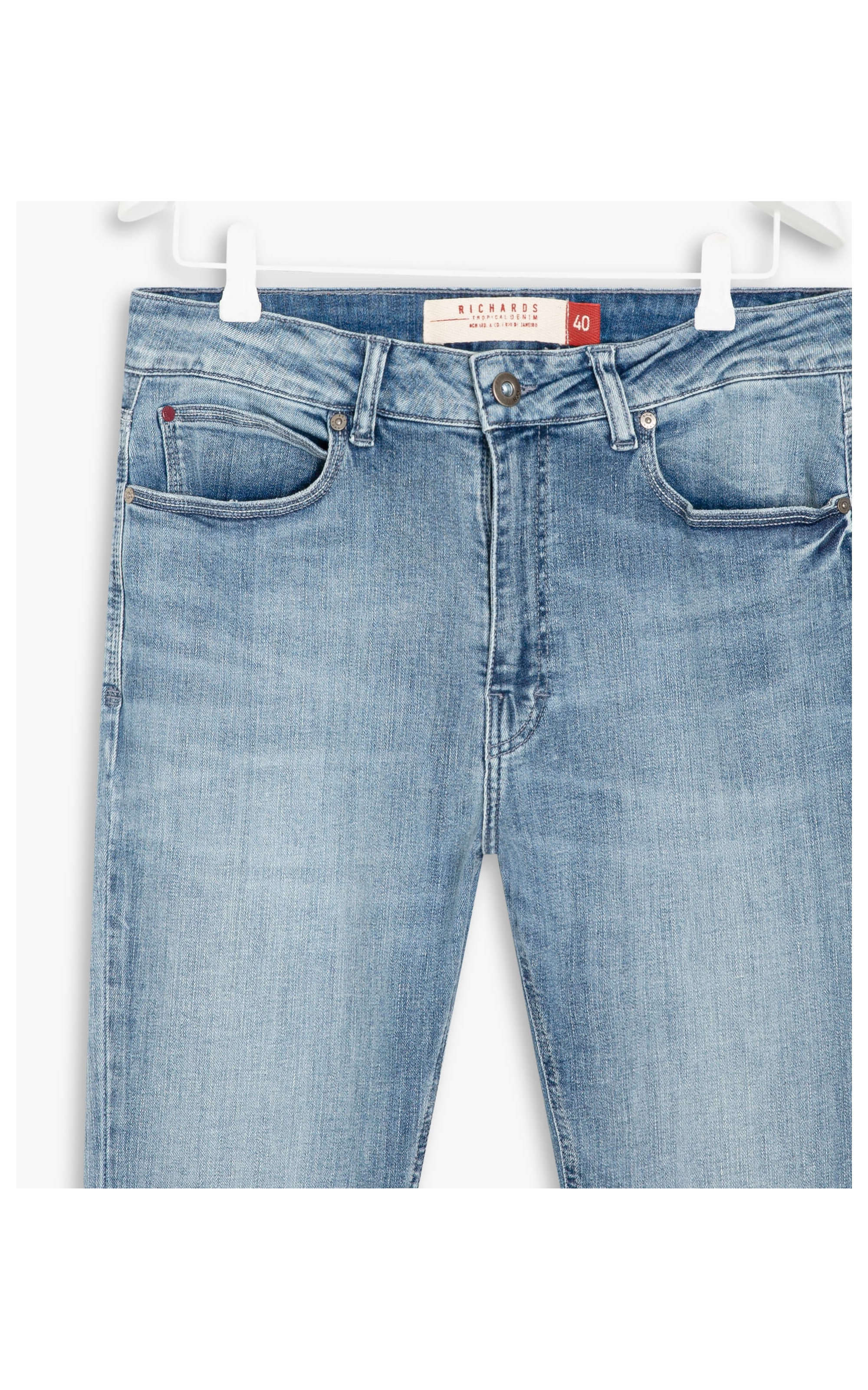 Calça Hi. Comf. Stretch Custom Fit Mathe Lav.Claro C/ Lang+rebolo