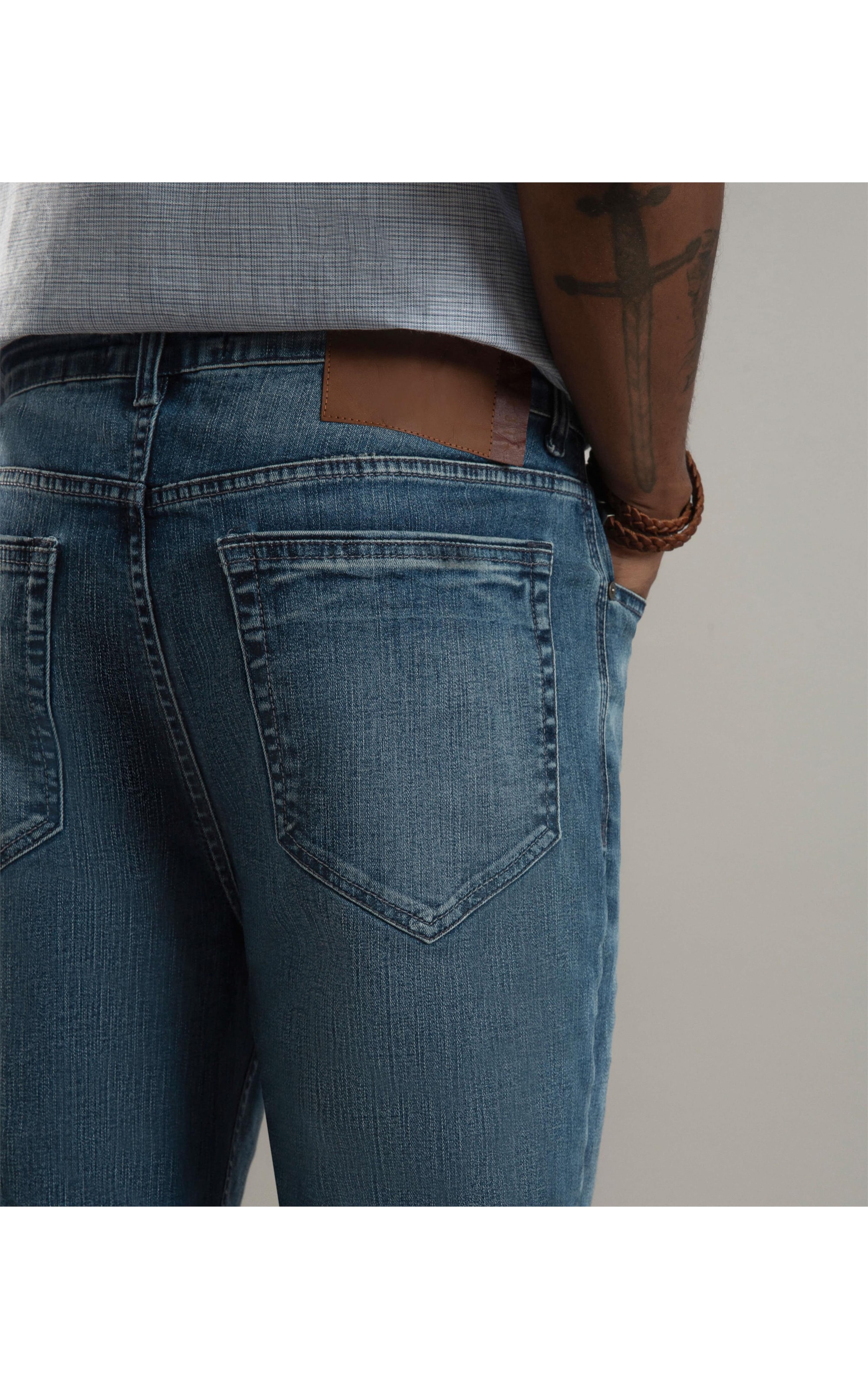 Calça High Comfort Blue Custom Fit Vitor Rchl232-Lavado Médio