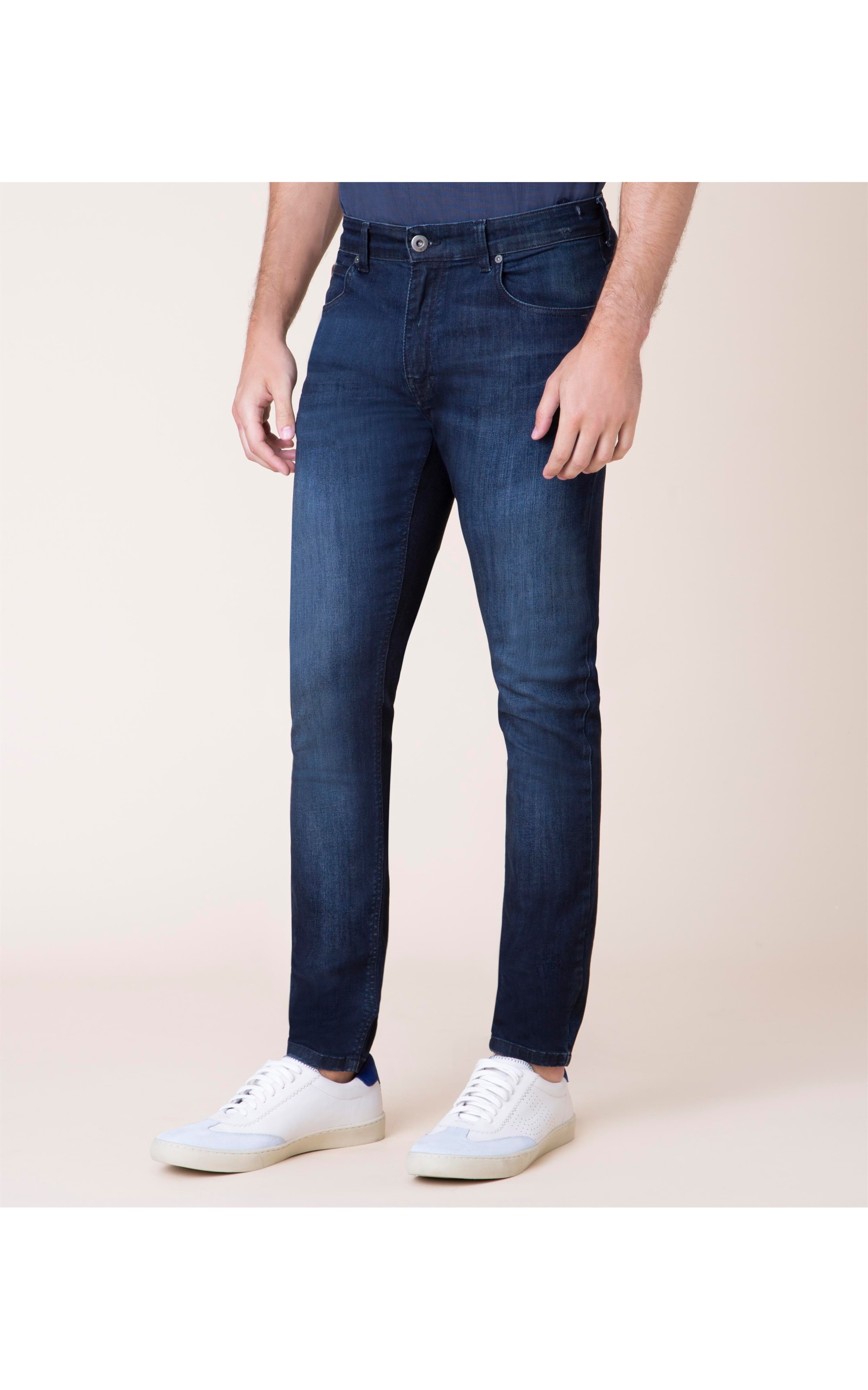 Calça High Comfort Blue Skinny Gui Lav.Escuro C/ Tank + 3d
