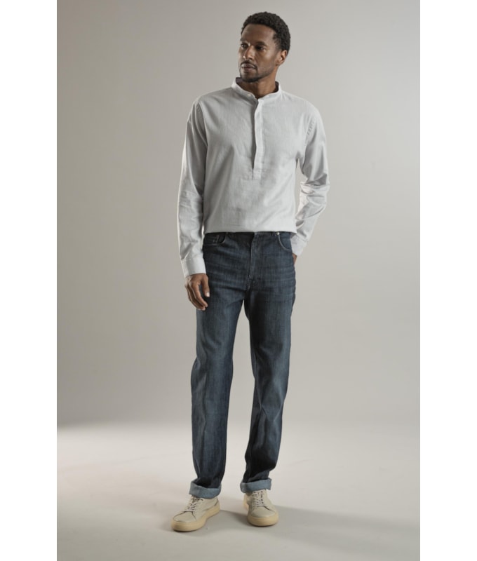 Calça High Comfort Dark Indigo Trad Joao Rchl229-Lav.Medio