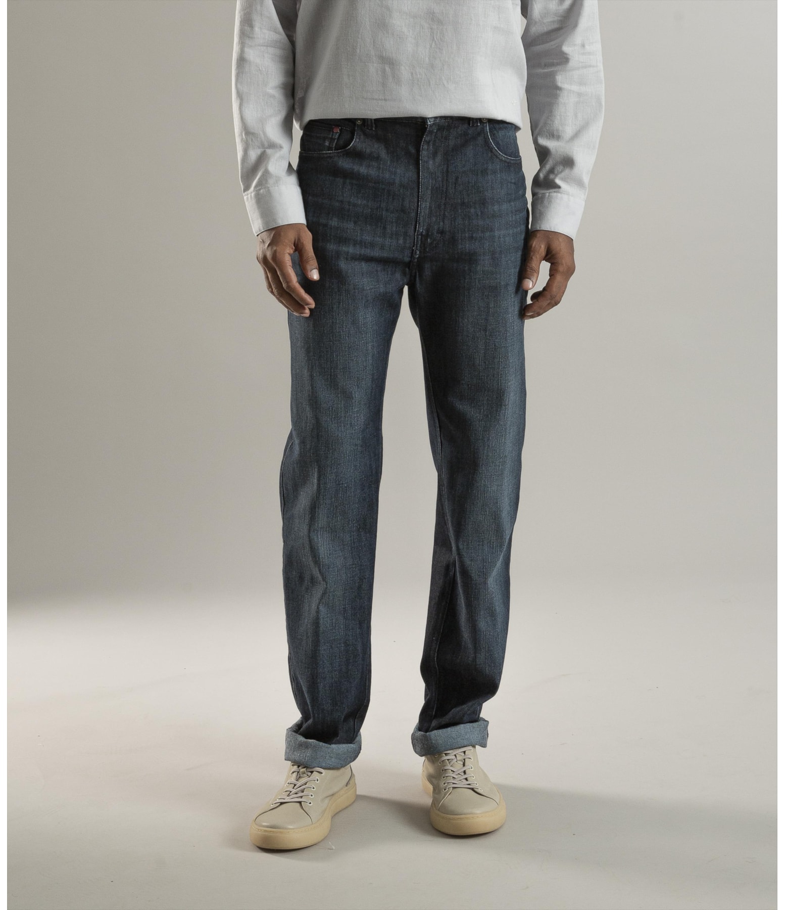 Calça High Comfort Dark Indigo Trad Joao Rchl229-Lav.Medio