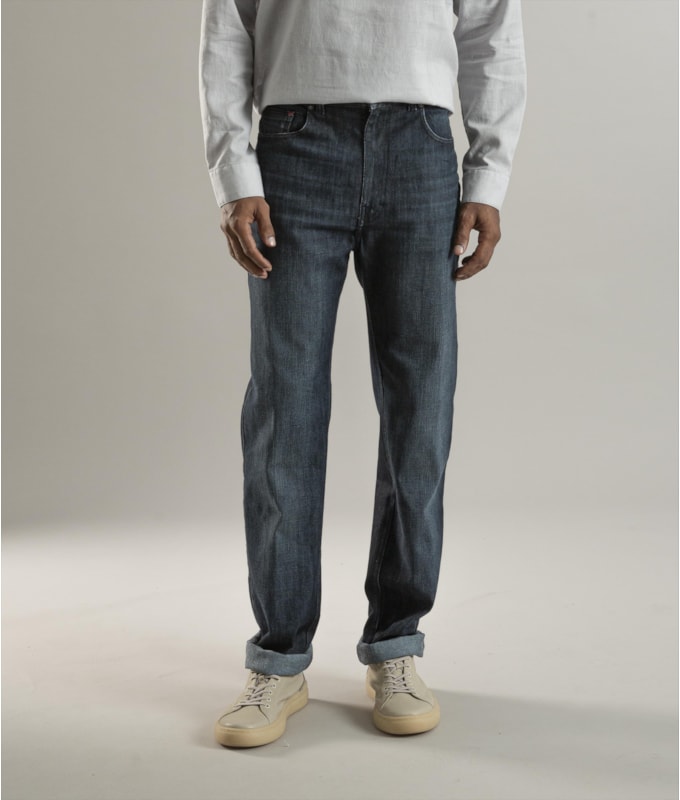 Calça High Comfort Dark Indigo Trad Joao Rchl229-Lav.Medio