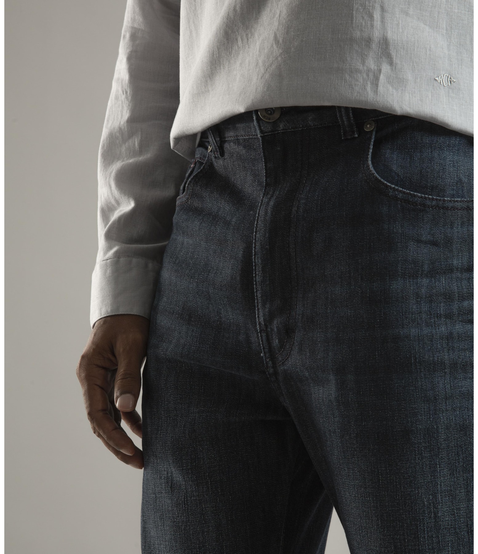 Calça High Comfort Dark Indigo Trad Joao Rchl229-Lav.Medio