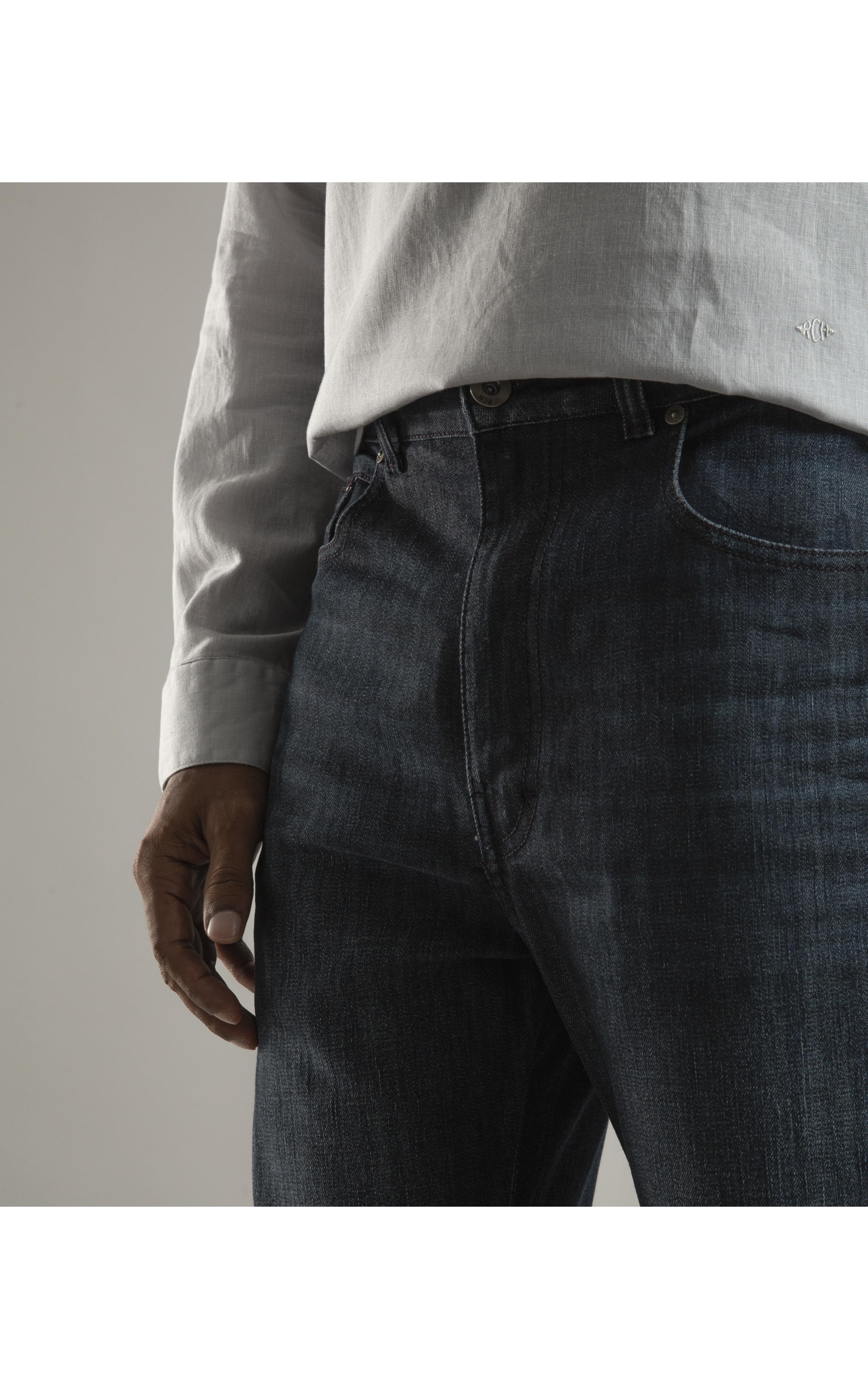 Calça High Comfort Dark Indigo Trad Joao Rchl229-Lav.Medio
