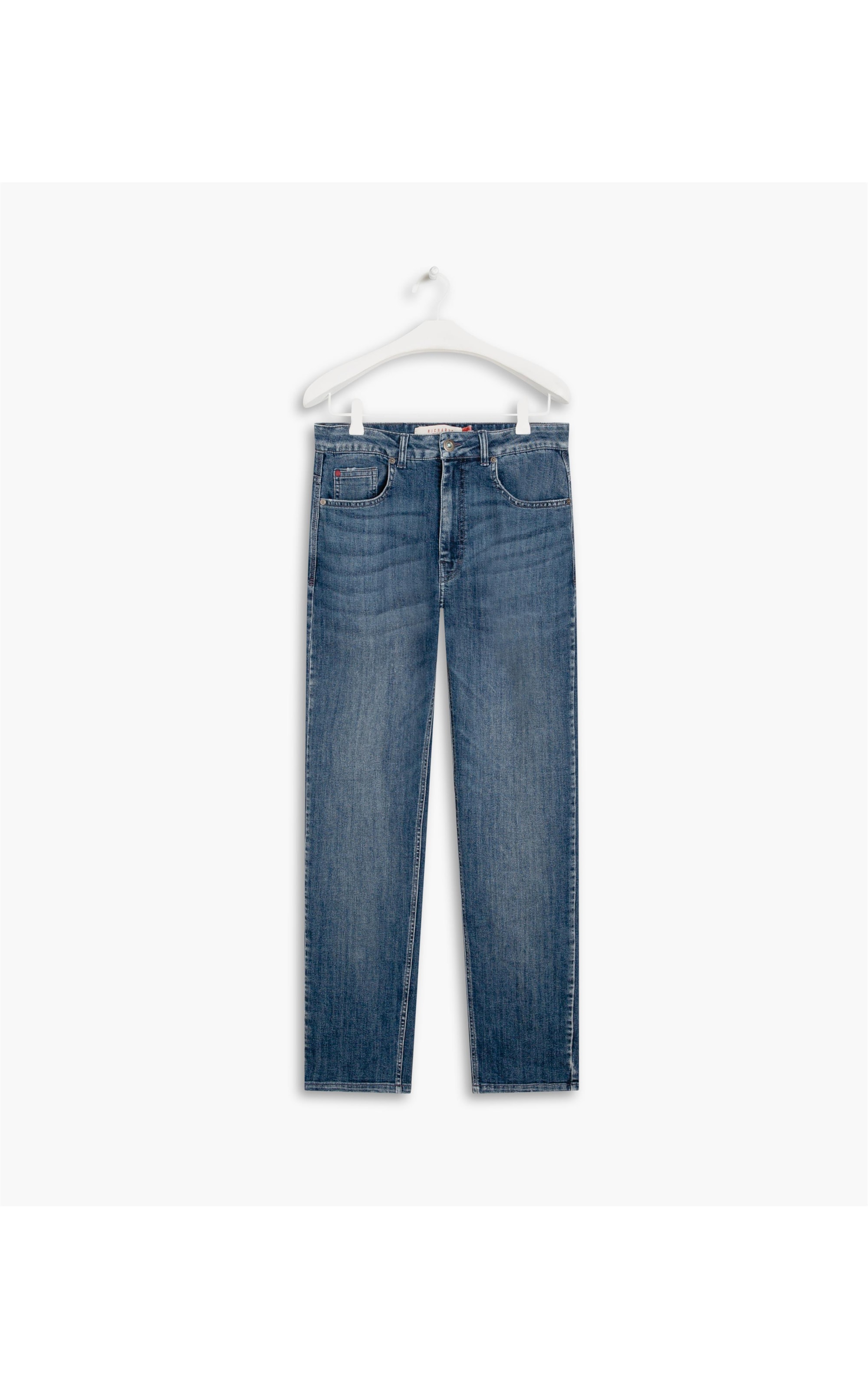 Calça High Comfort Dark Trad. Vitor Lav.Medio C/H.Dest. e Lan