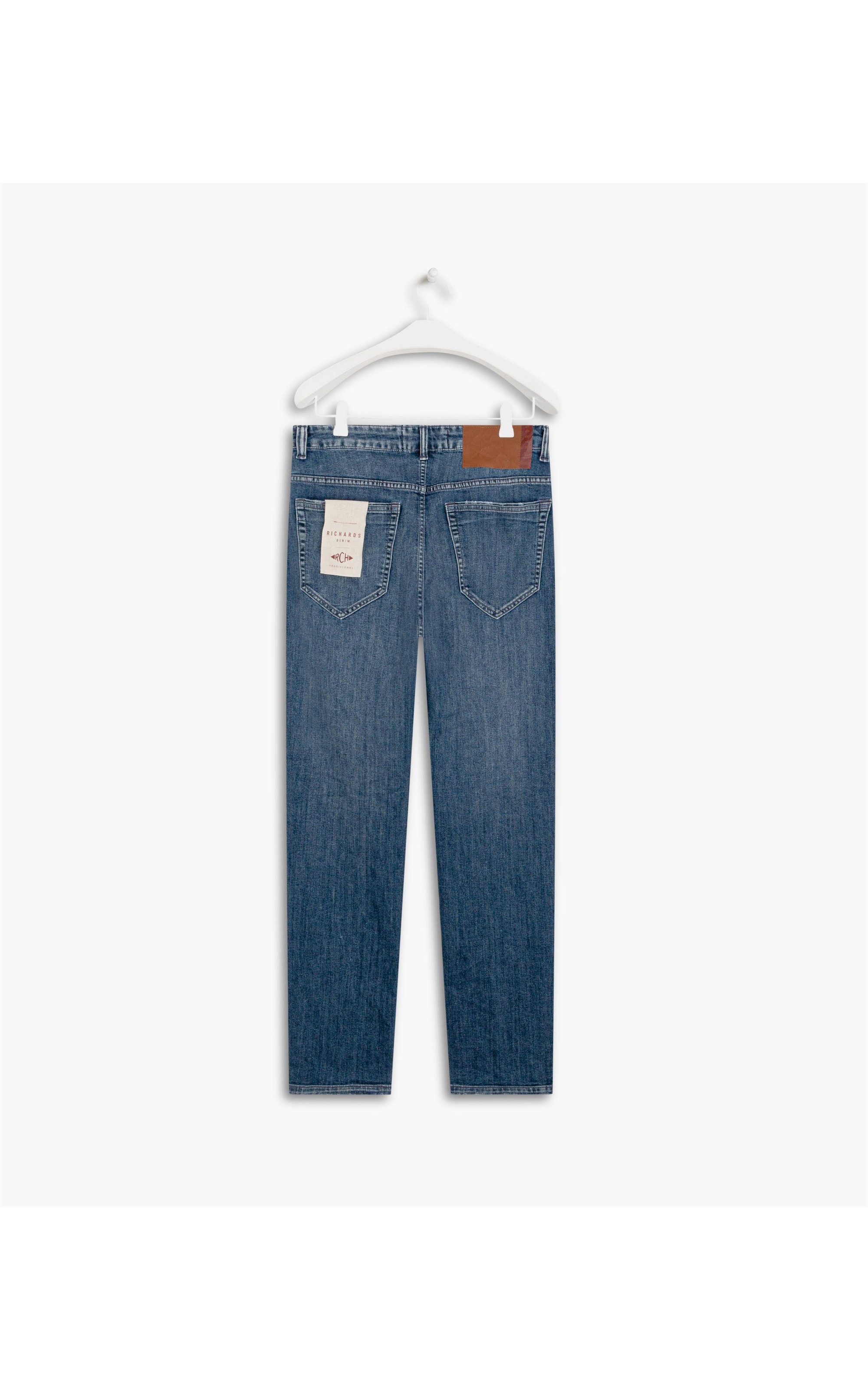 Calça High Comfort Dark Trad. Vitor Lav.Medio C/H.Dest. e Lan