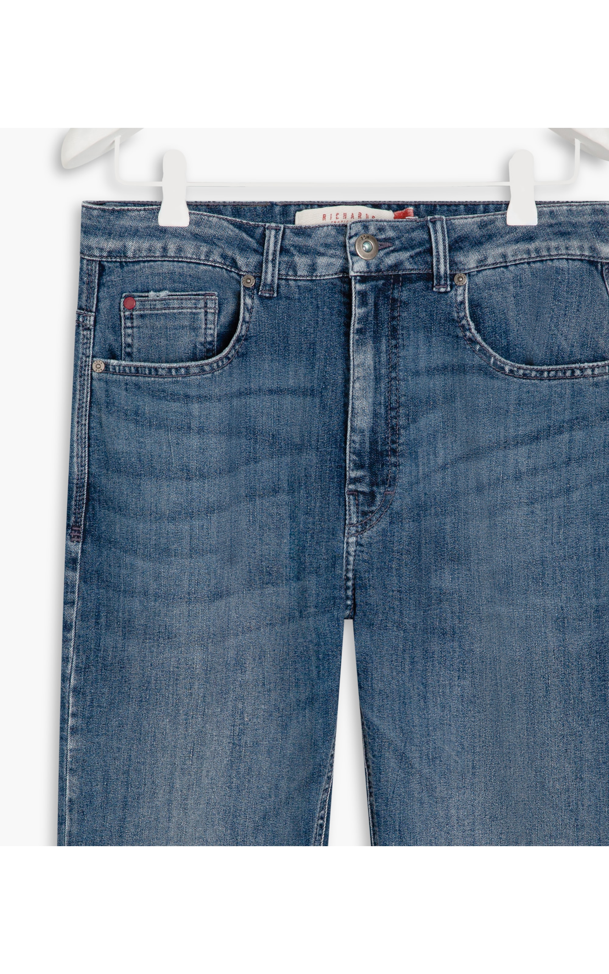 Calça High Comfort Dark Trad. Vitor Lav.Medio C/H.Dest. e Lan